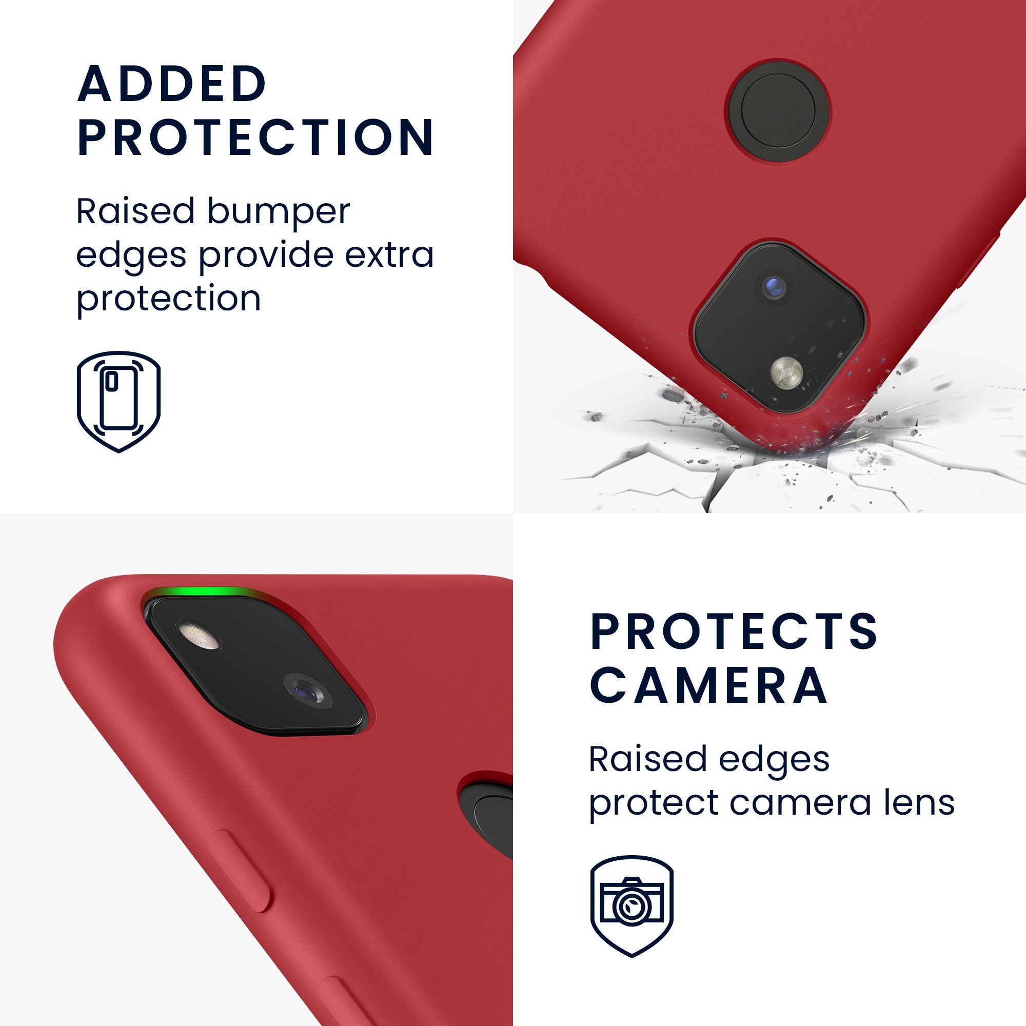 kwmobile Handyhülle Handyhülle für Google Pixel 4a Hülle, Weiches Handy Silikon Case - Schutzhülle Cover