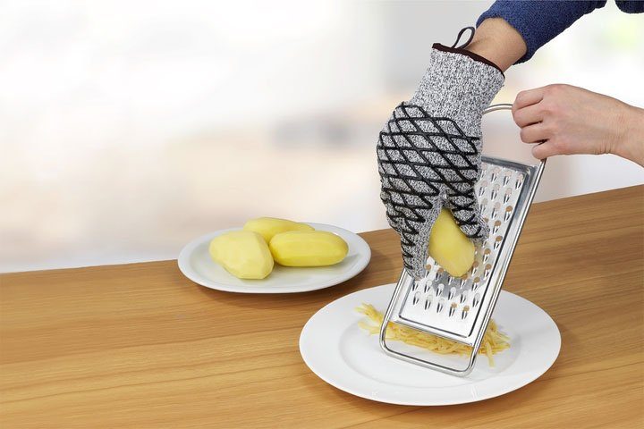 Maximex Grillhandschuhe 2in1, (Set, 2-tlg), Schnittschutzhandschuhe für Herren, hitzebeständige Küchenhandschuhe