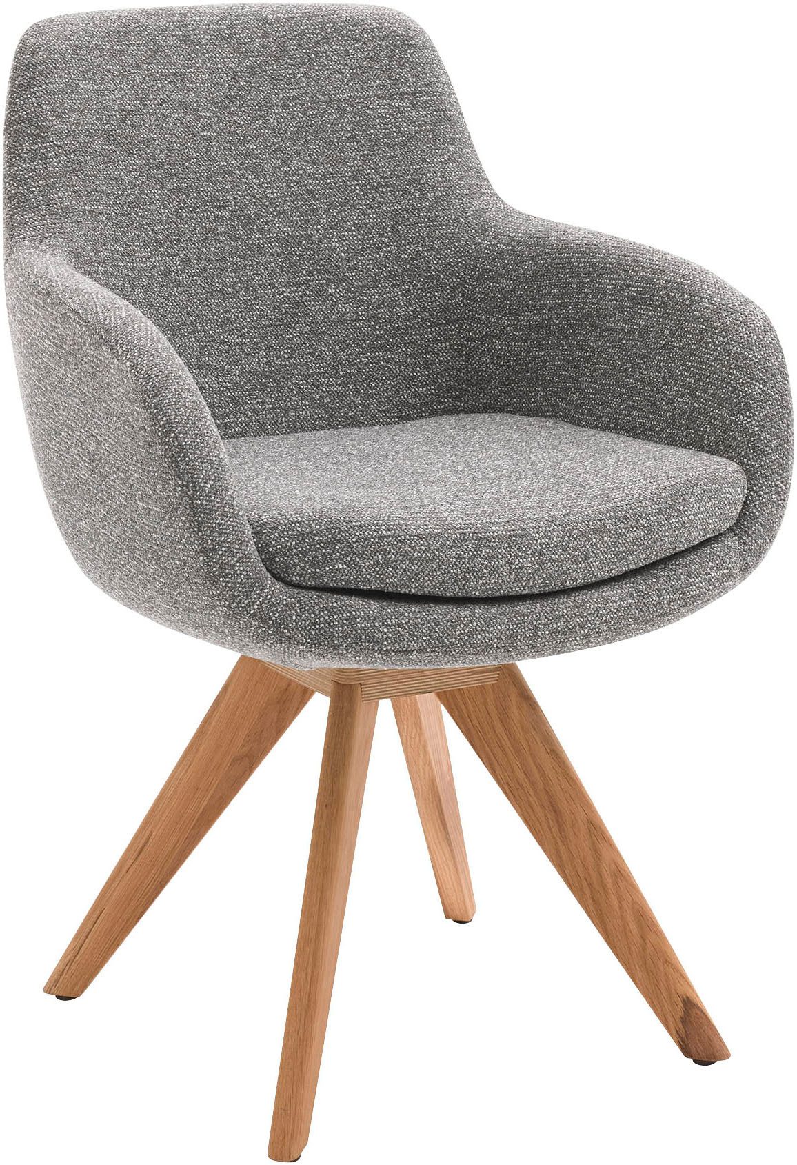 Musterring Esszimmerstuhl Tavia (Set, 2 St), Stativgestell Wildeiche massiv, Drehfunktion optional, diverse Farben