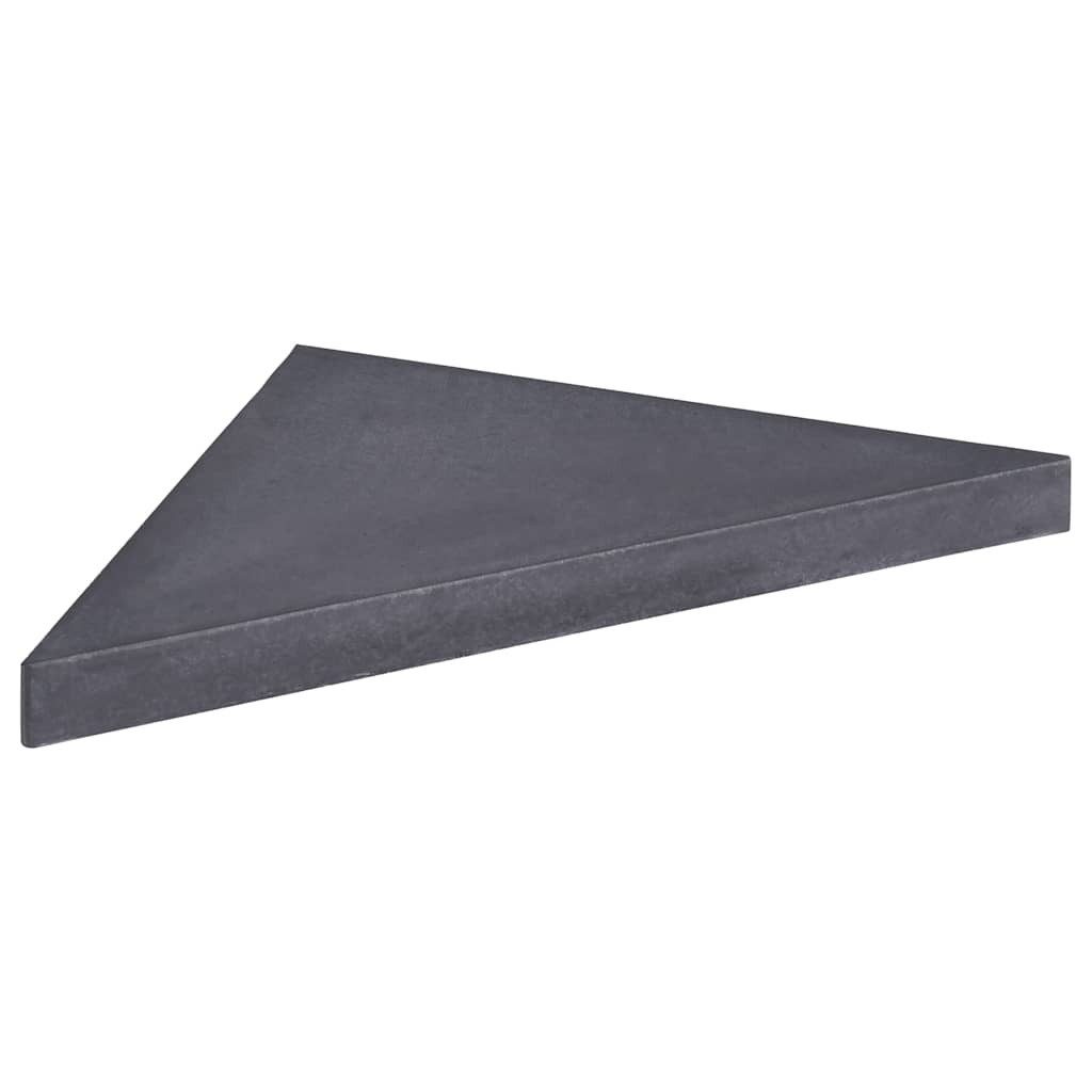 vidaXL Schirmhalter Sonnenschirm-Gewichtsplatte Schwarz Granit Quadratisch 15 kg