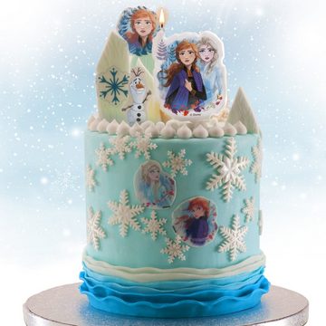 deKora Geburtstagskerze, Geburtstagskerze Frozen Anna und Elsa, Tortendeko Geburtstag