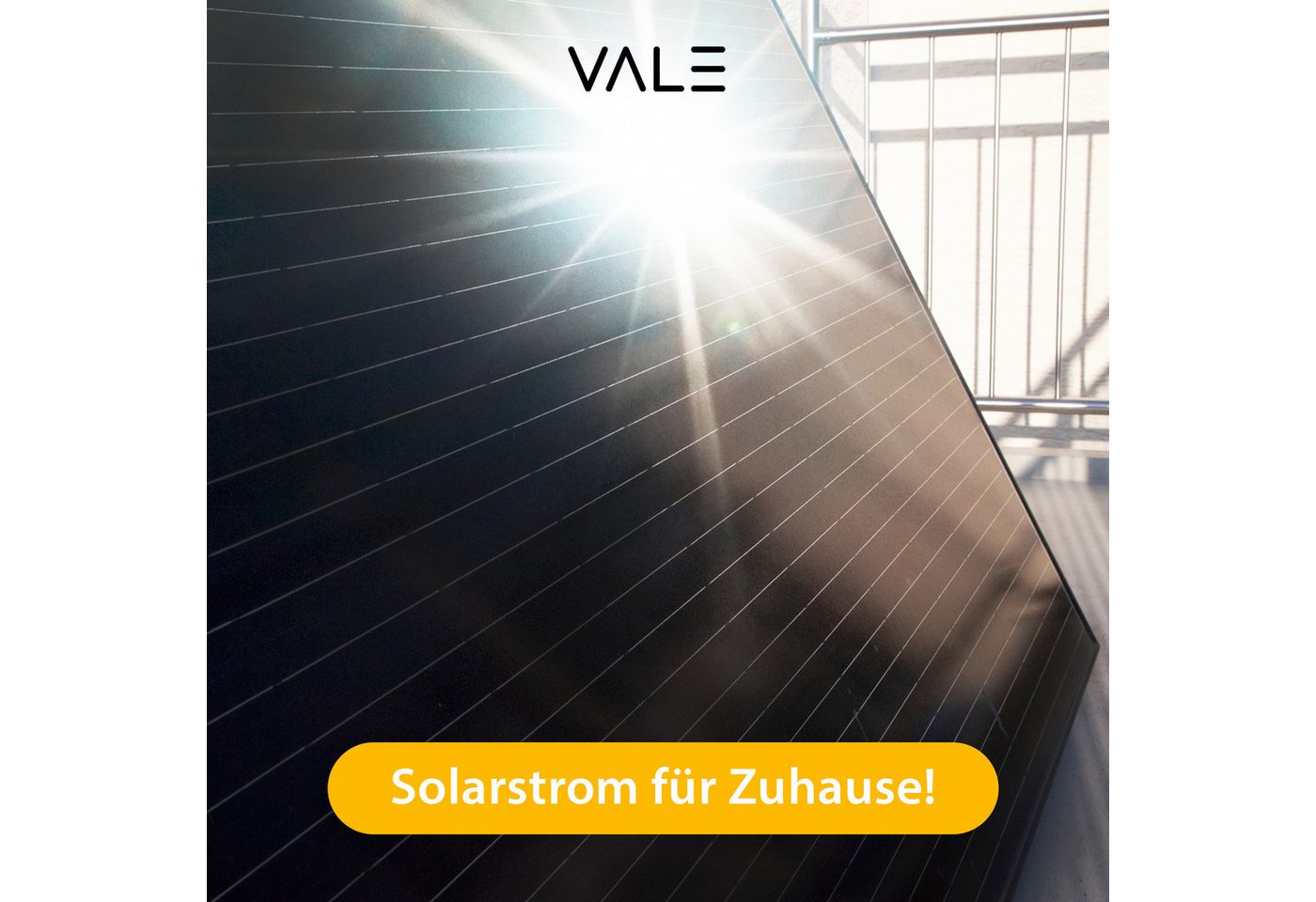 Thumbnail - VALE Balkonkraftwerk leistungsstarkes Solaranlage Set mit 2 Modulen Bifazial Full-Black, (private Energieerzeugung, Phot...