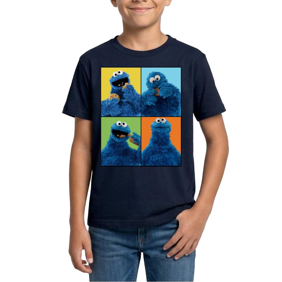 Spreadshirt T-Shirt Sesamstraße Krümelmonster Posen Teenager T-Shirt (1-tlg)