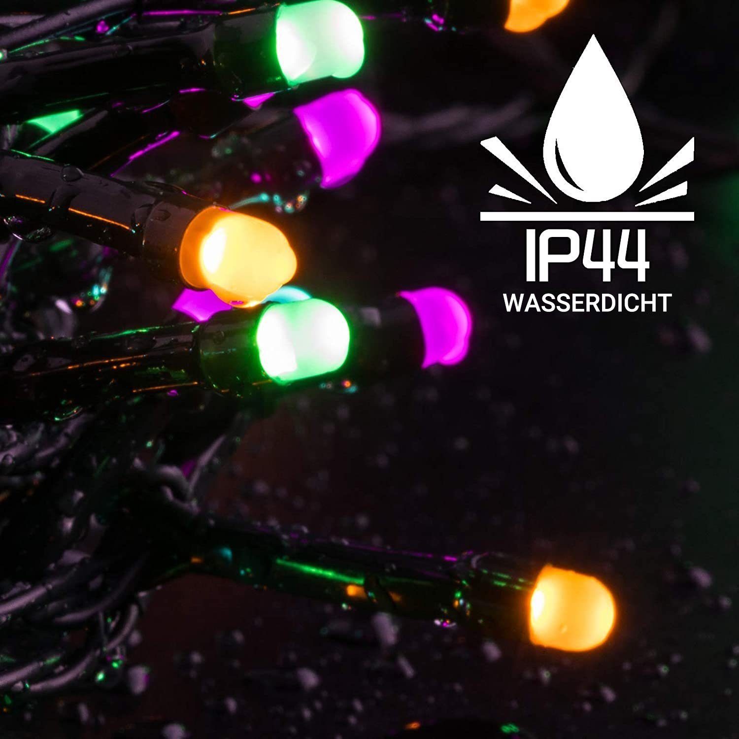 fensterbilder Lichtervorhang, LED-Lichterkette Weiches IP44, 20M Weihnachtsbäume weihnachten 8 Modi für Weihnachtsdeko LED Elegear Licht Bunte fenster