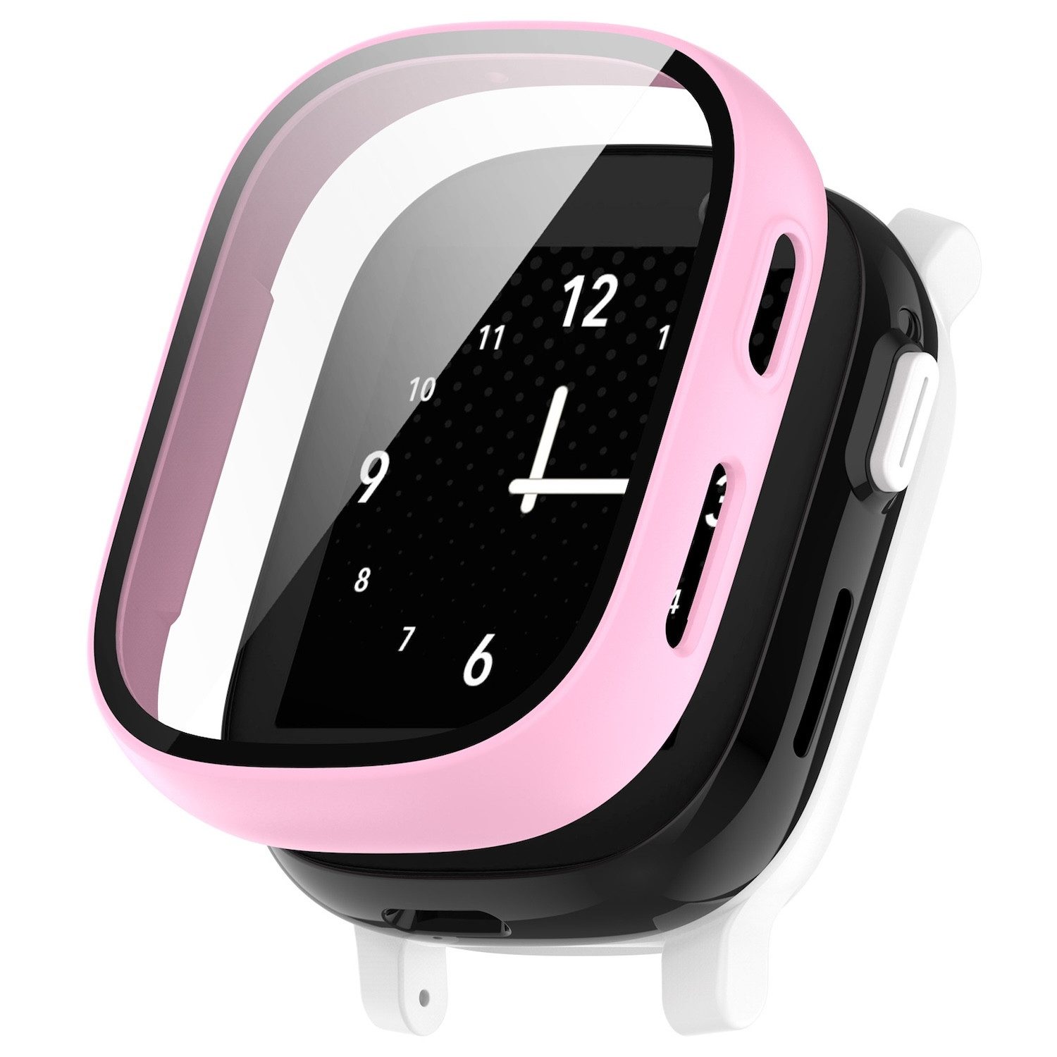 Wigento Smartwatch-Hülle Für Xplora X6 Play / X6 Children Schutz Hülle + 3D Hart Glas Rosa