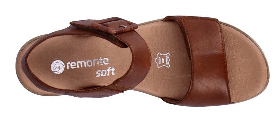 Sandalette mit braun Klettverschlüssen Remonte ELLE-Collection