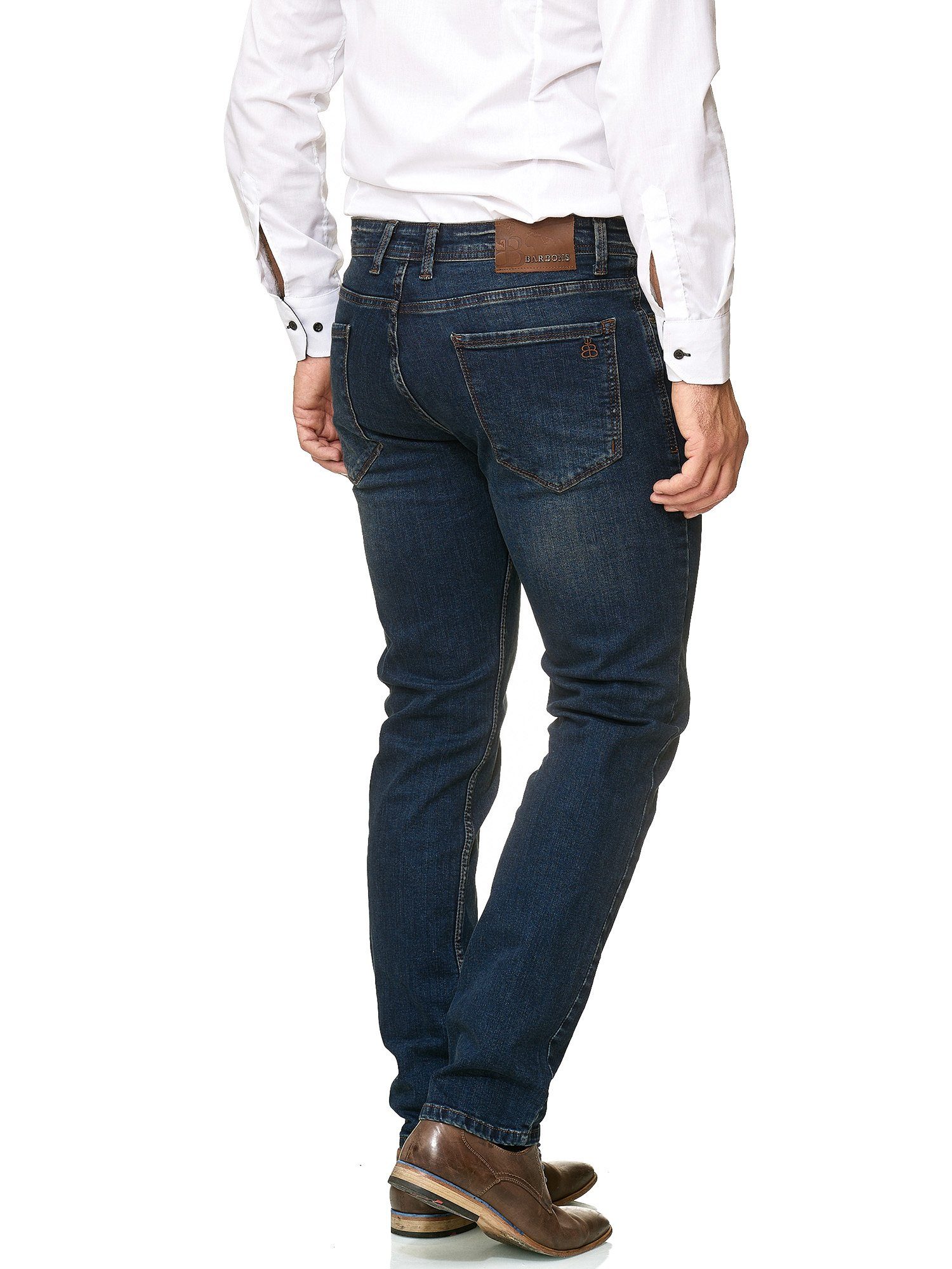 BARBONS 5-Pocket-Jeans Herren Fit 01-Navy Regular 5-Pocket Design
