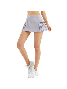 KIKI Hosenrock Damen Tennisrock mit Shorts Sportlicher Taschen SkirtRock Sommer