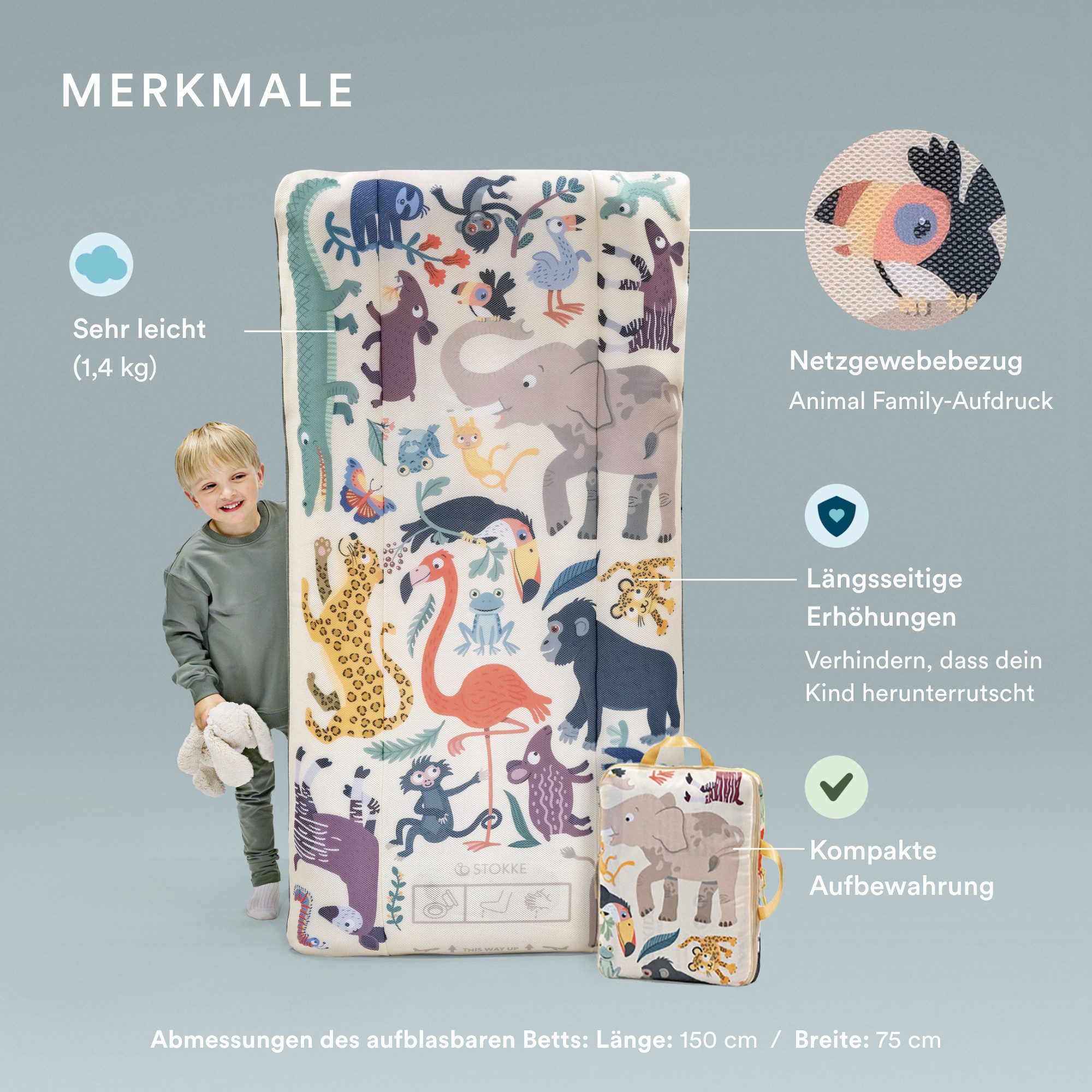 Stokke Luftmatratze Jetkids CloudSleeper™ Das aufblasbare Kinderbett