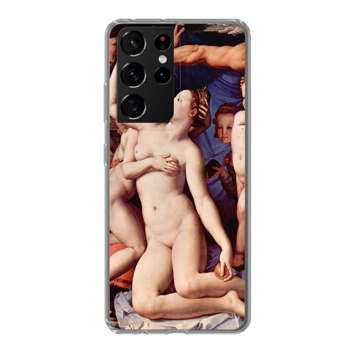 MuchoWow Handyhülle Venus Amor Torheit und Zeit - Leonardo da Vinci Phone Case Handyhülle Samsung Galaxy S21 Ultra Silikon Schutzhülle
