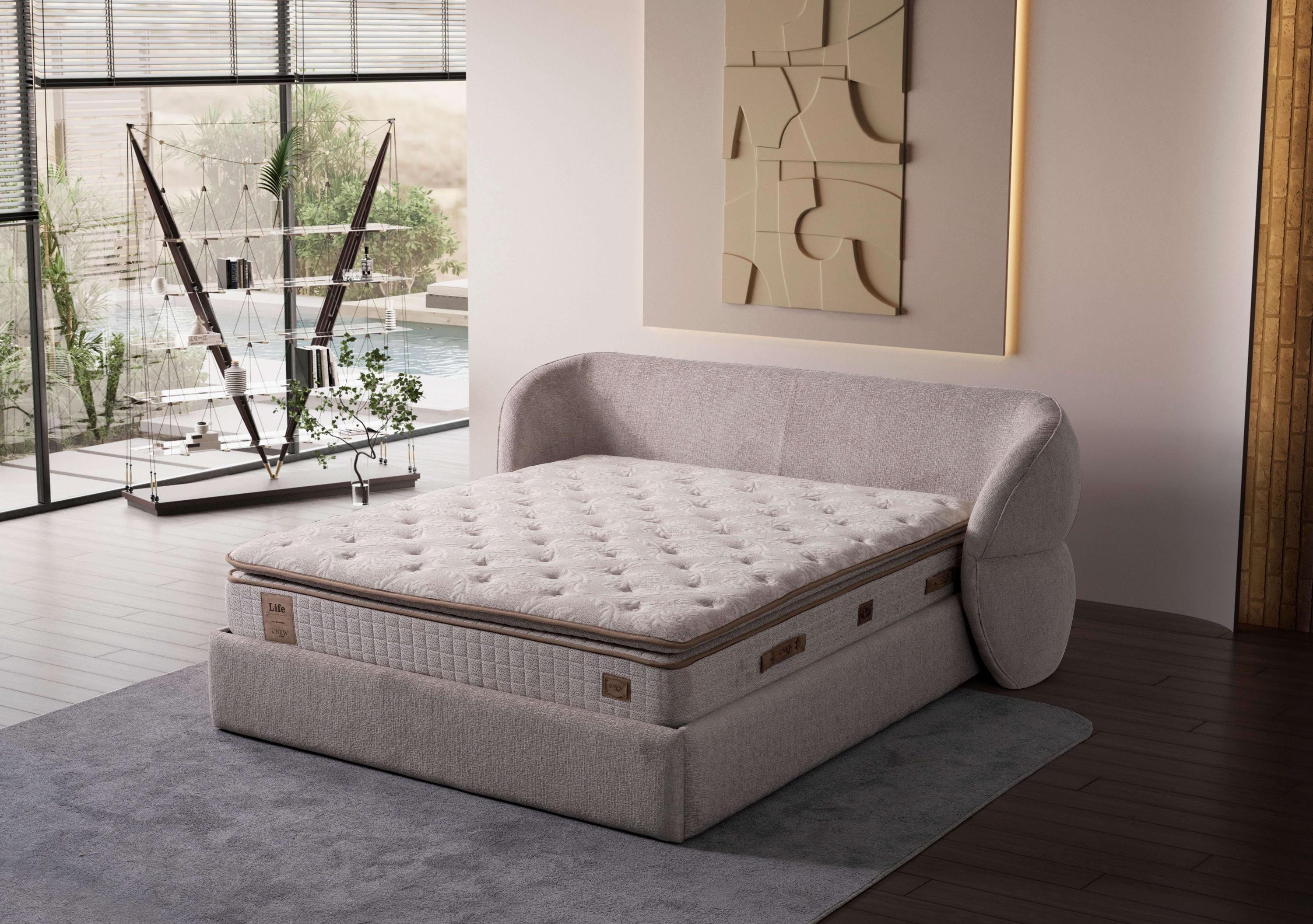 Özberk Boxspringbett Alin (160 x 200 cm, 4-St., 4-Teilig), Kompakter Luxus günstig online kaufen