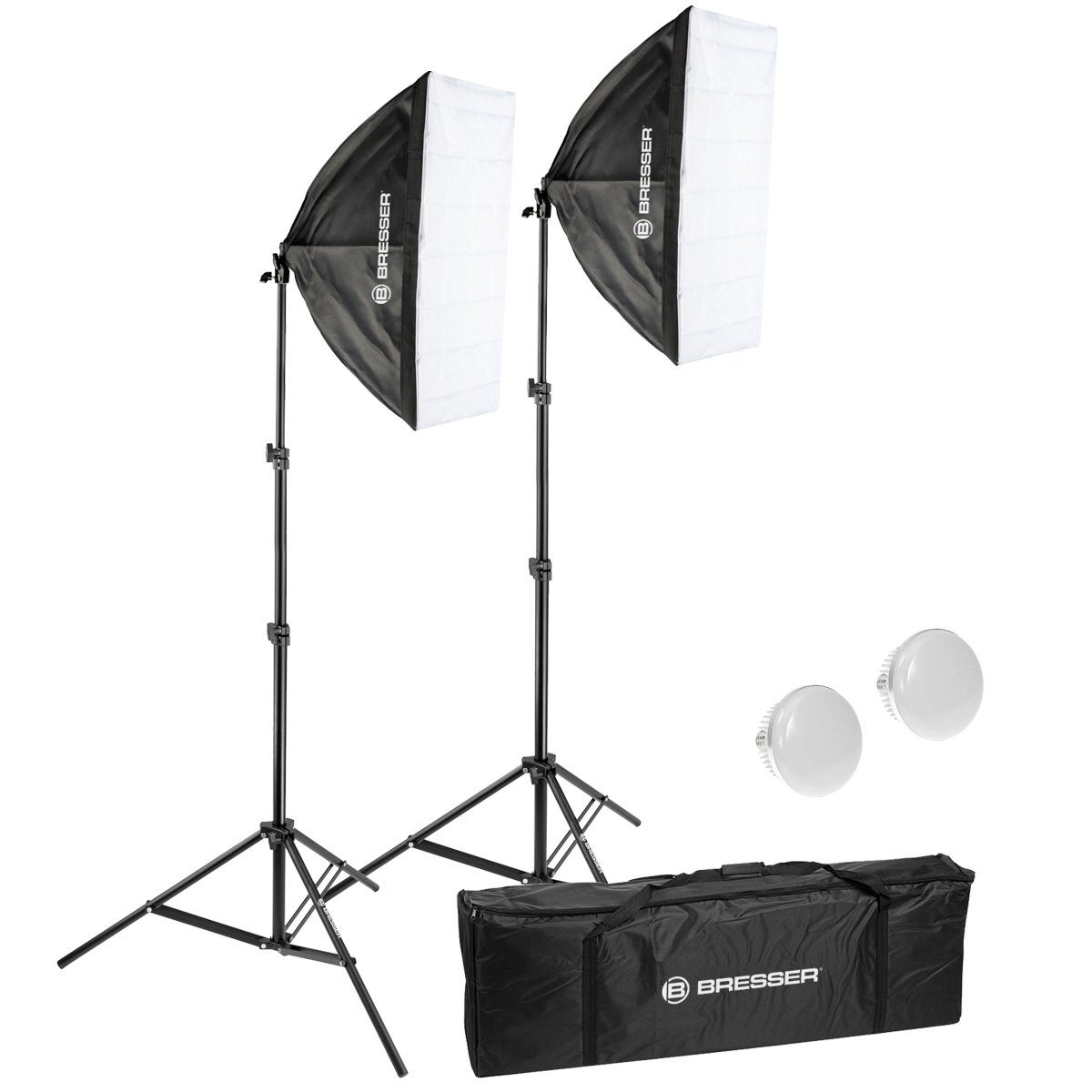 BRESSER Tageslichtlampe BRESSER BR-225B LED Tageslicht-Set mit Softboxen 50 x 70 cm