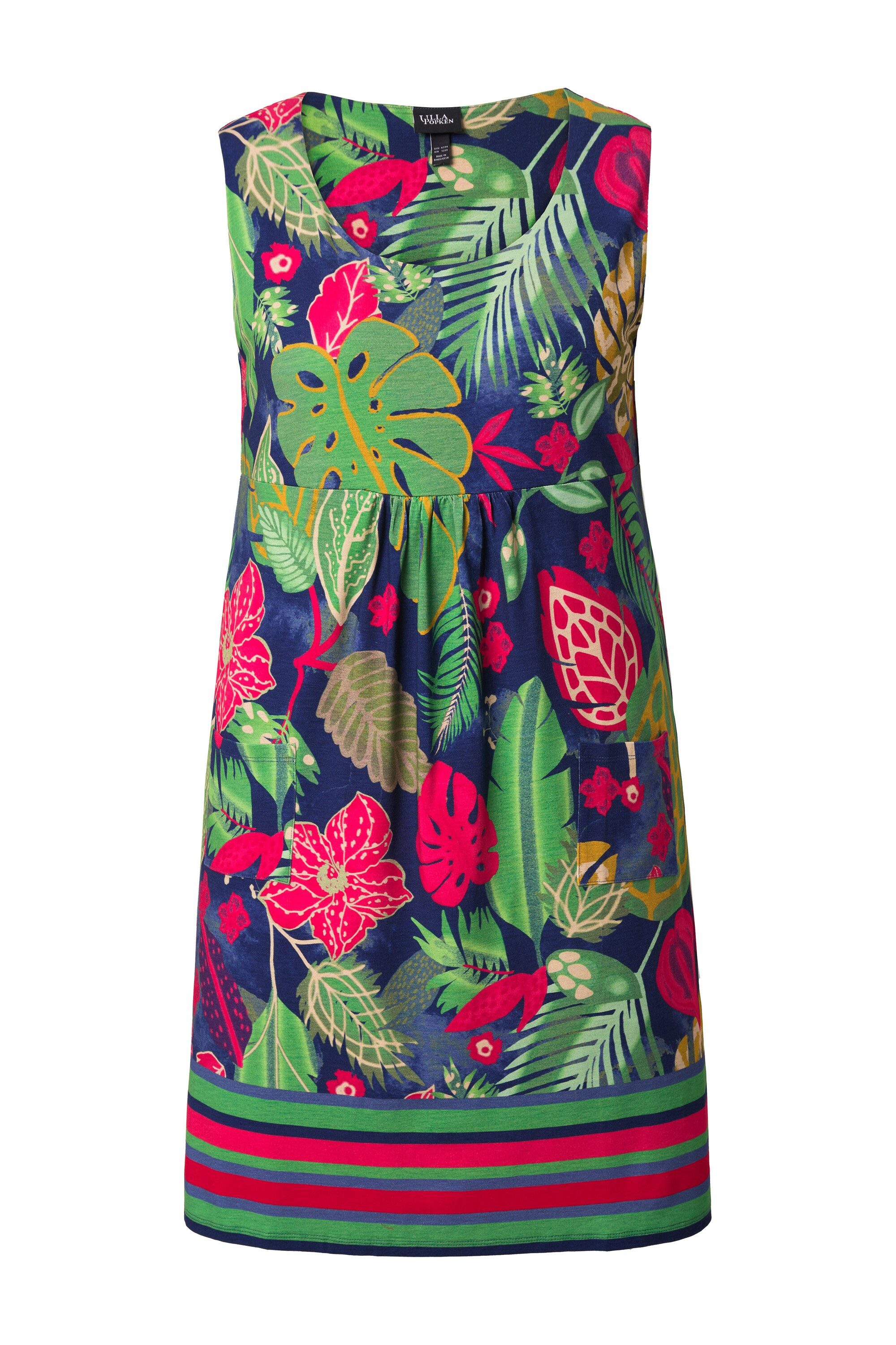 Ulla Popken Jerseykleid Jerseykleid bedruckt A-Linie günstig online kaufen