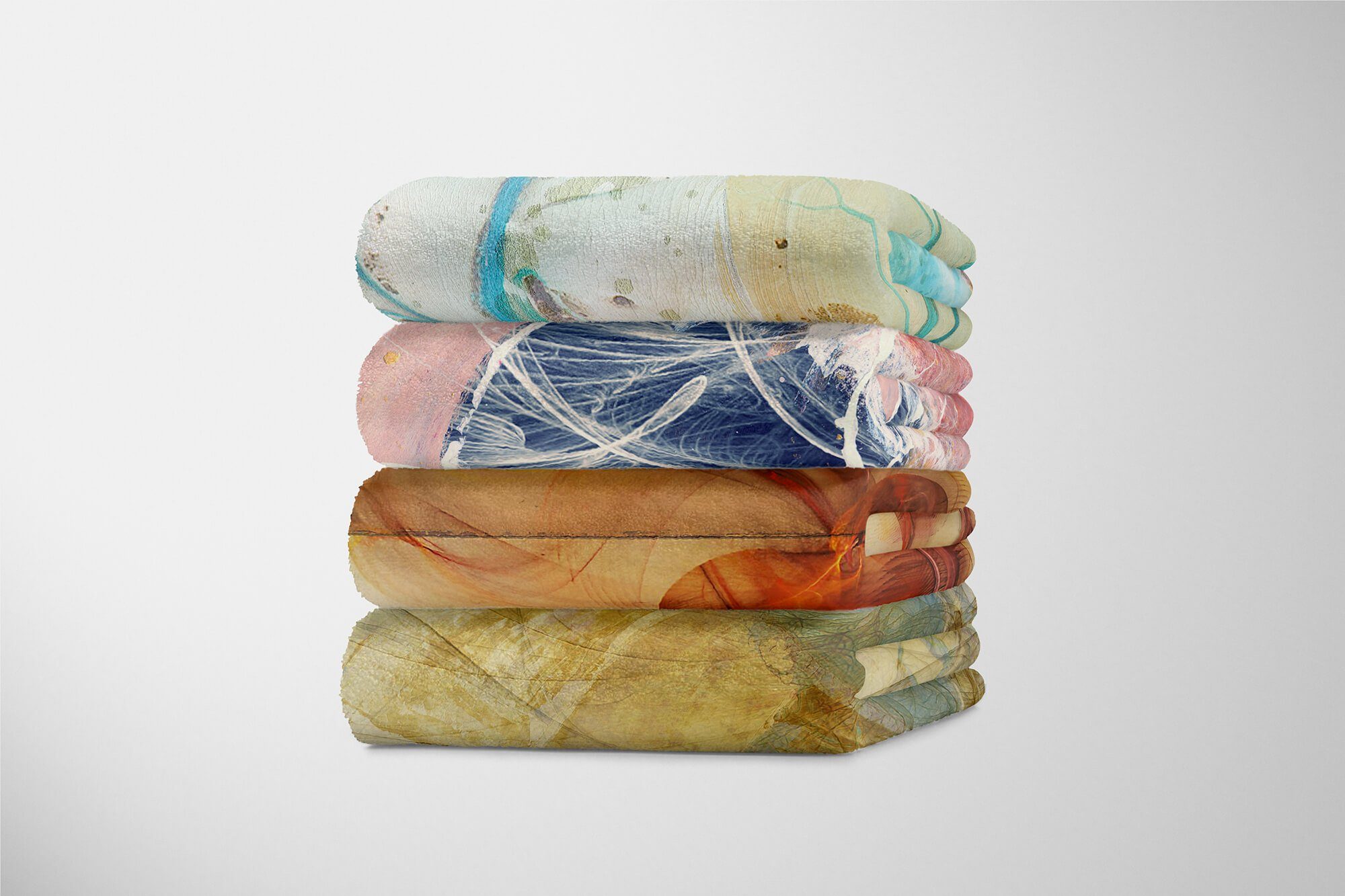 Strandhandtuch Motiv, Kuscheldecke Art abstrakten Baumwolle-Polyester-Mix Handtuch Sinus (1-St), Enigma Saunatuch mit Handtuch Handtücher