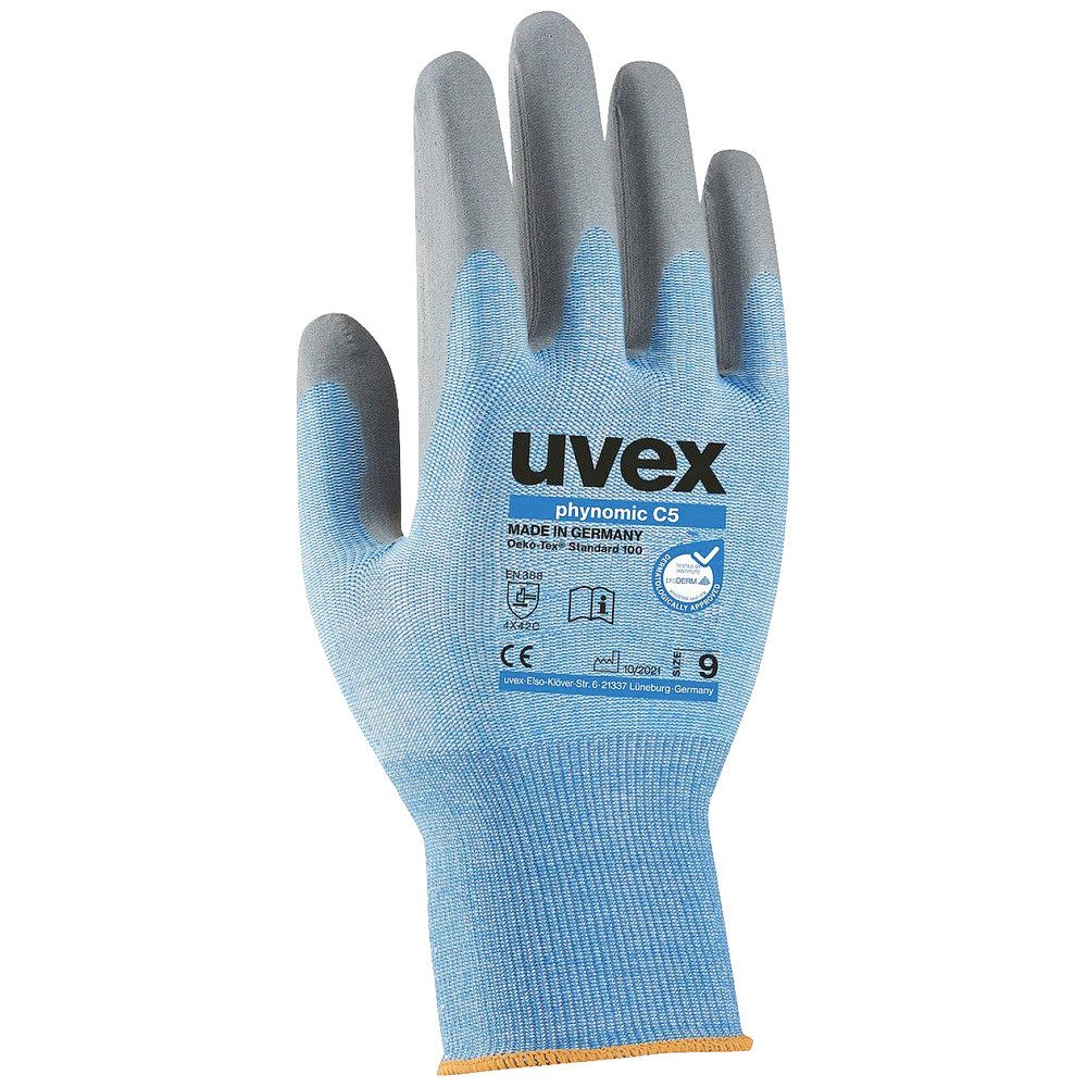 Uvex Arbeitshandschuhe uvex 6008112 phynomic Polymer Schnittschutzhandschuh Größe (Handschuhe
