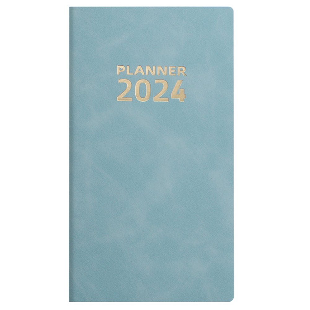 Blusmart Notizbuch 365 Tage Zeitmanagement-Notizbuch, Feine Texturen, Glättungshandbuch light blue