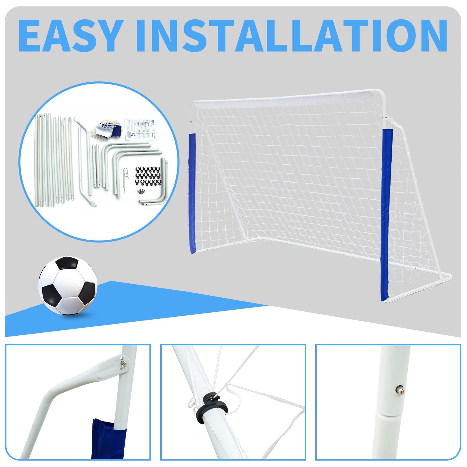 Fine Life Pro Ballwand Tragbares Fußballtor für den Garten