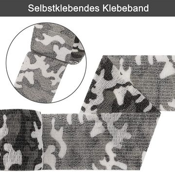 COOL-i ® Bandage, 12 Rollen Camouflage Selbstklebender Bandage Für Finger Handgelenk,Knie,Knöchel Verstauchungen und Schwellungen 5cm*4,5m