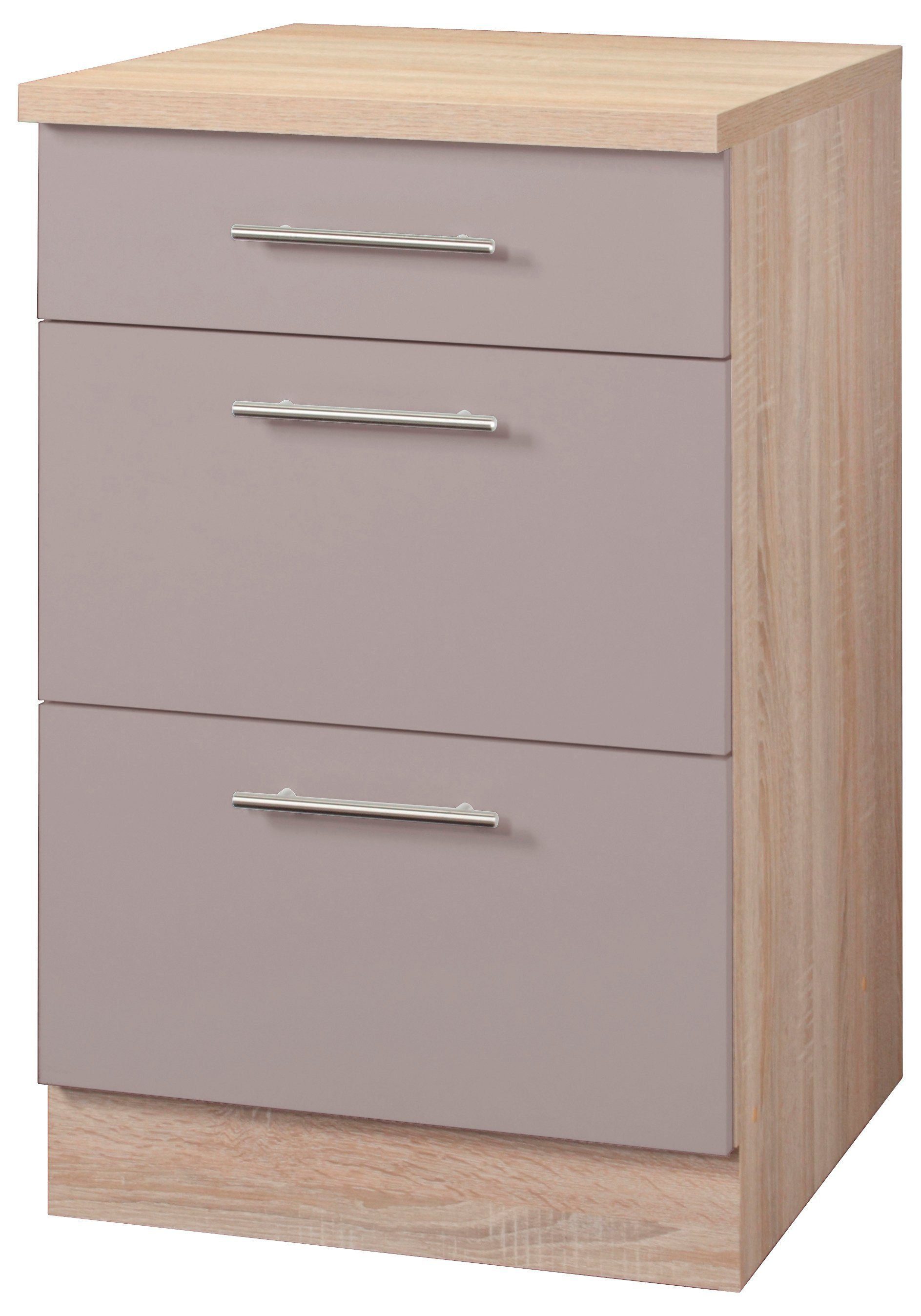 wiho Küchen Unterschrank Montana 50 cm breit mit 2 Auszügen