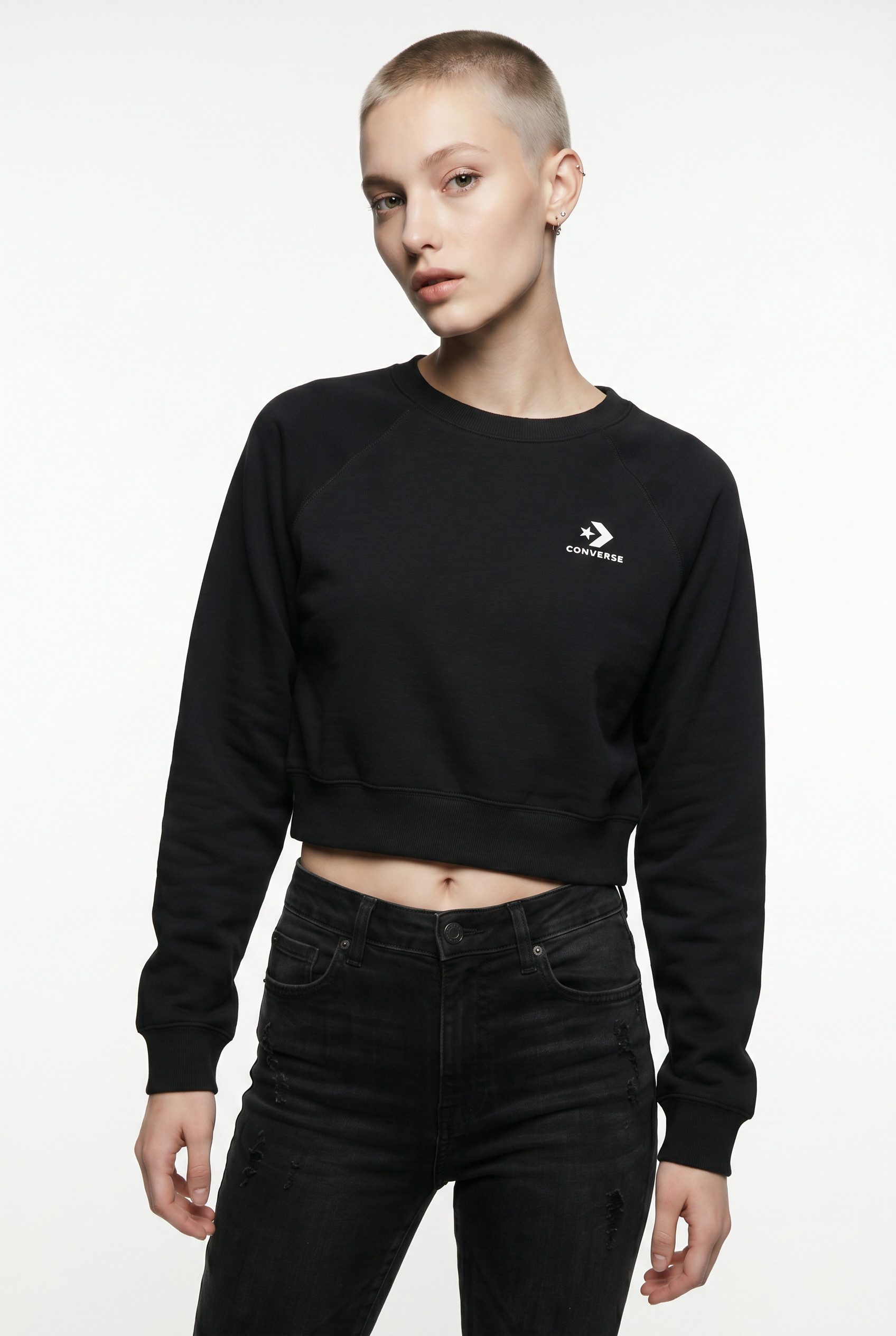 Converse Sweatshirt STAR CHEVRON CROPPED CREW