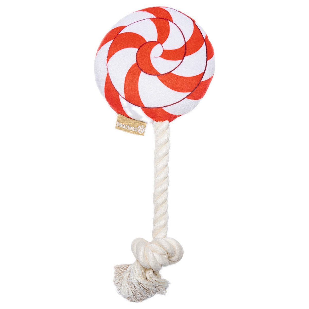 Beeztees Tierkuscheltier Hundespielzeug Weihnachts-Lolly rot/weiß aus Plüsc günstig online kaufen