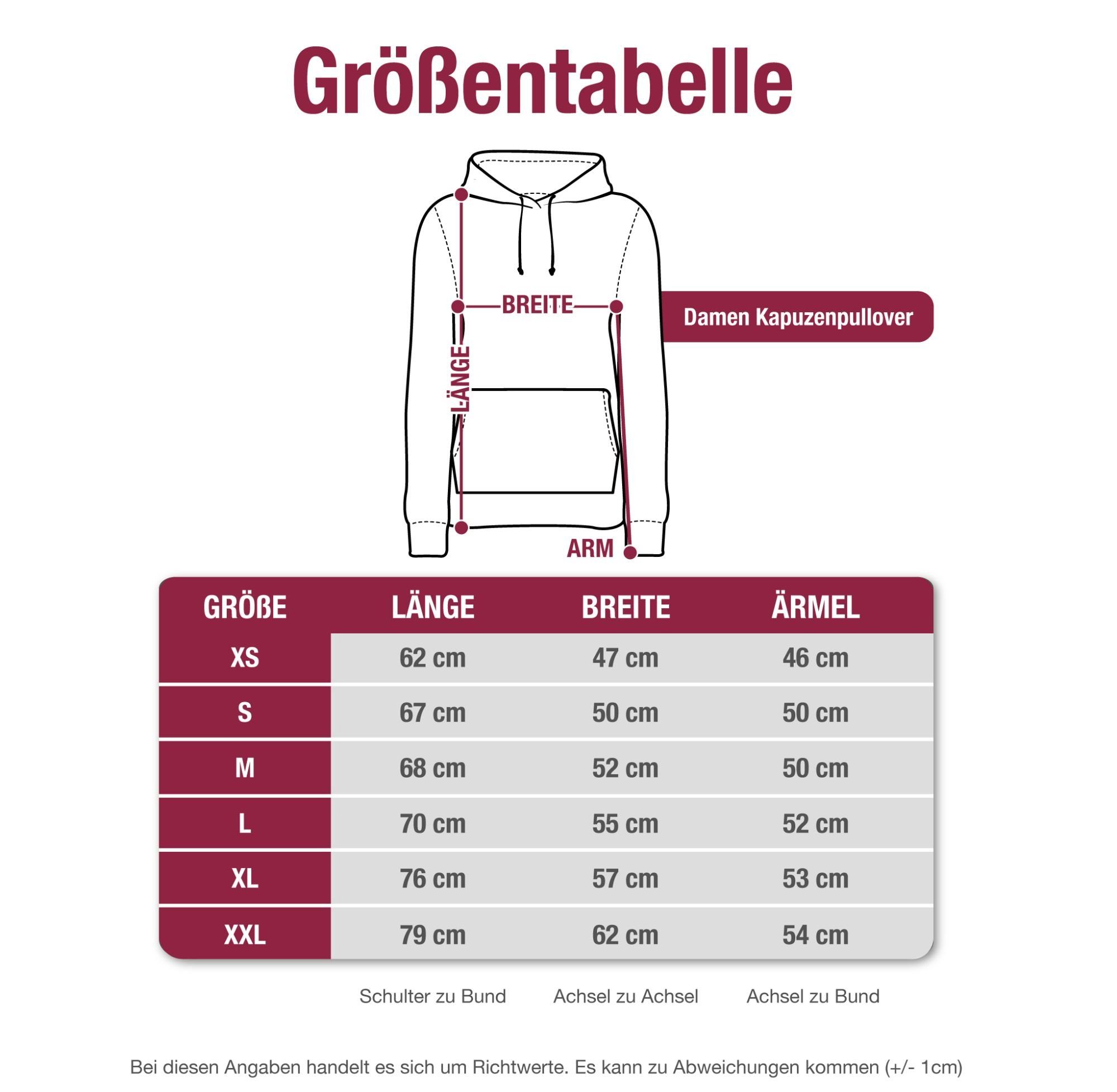 Damen Pullover Shirtracer Hoodie Vorsicht vor dem Frauchen - Pfotenabdrücke - weiß - Geschenk für Hundebesitzer - Damen Premium 