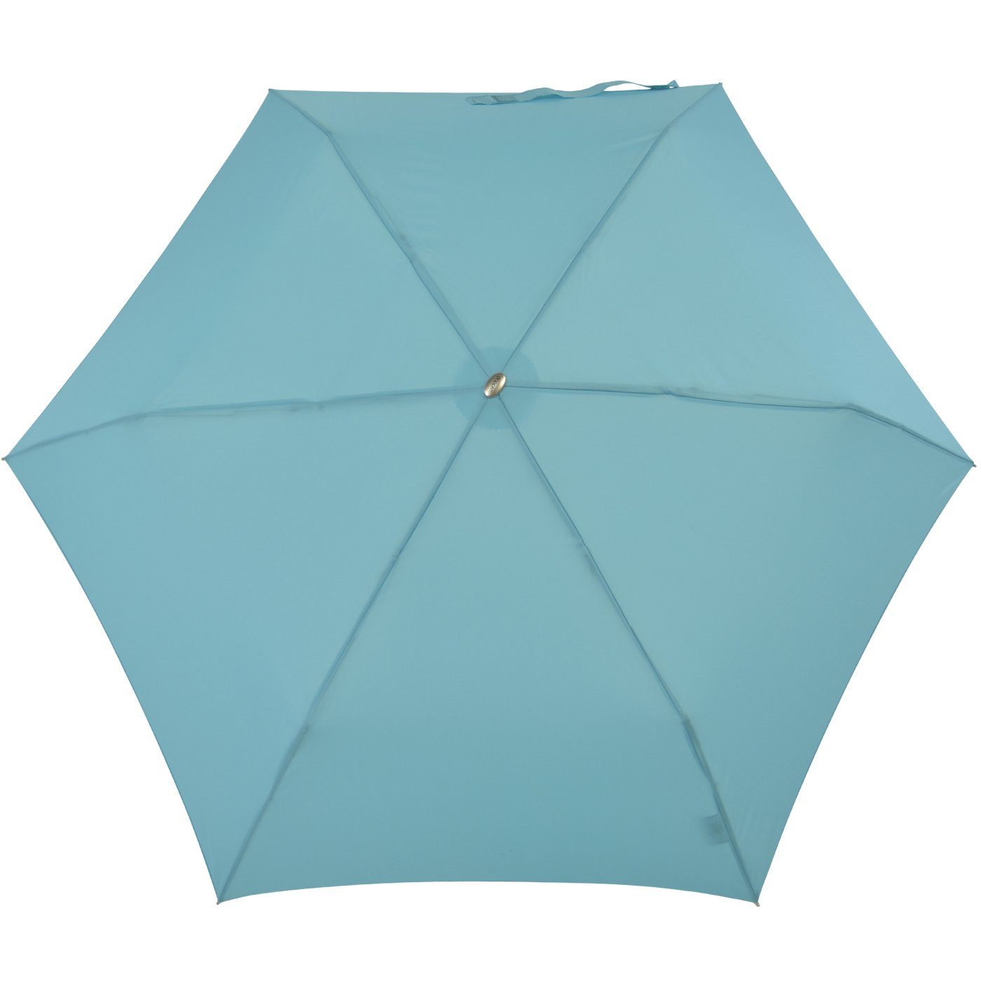 Tasche, für treue jede Begleiter Schirm ein und findet leichter doppler® hellblau dieser flacher Langregenschirm Platz überall
