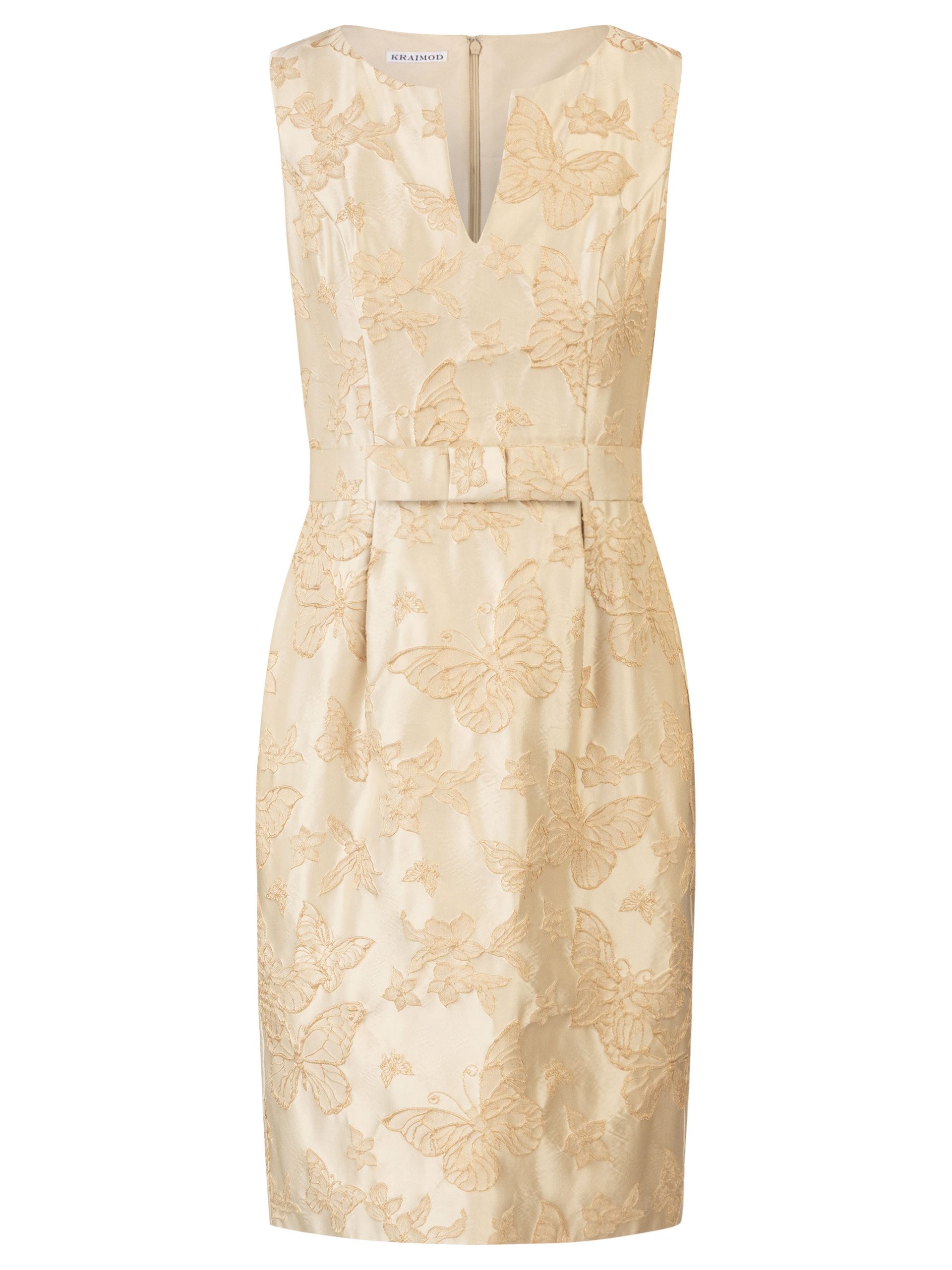 Kraimod Cocktailkleid elegantes Jacquard-Design mit V-Ausschnitt – Bild 5 von 5