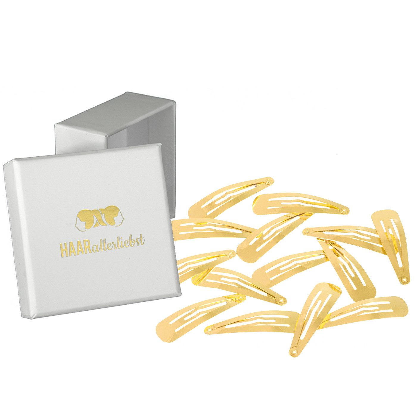 HAARallerliebst Haarspange Haarspange, Spar-Set, 14-tlg., FARBE gold, 50mm Lang
