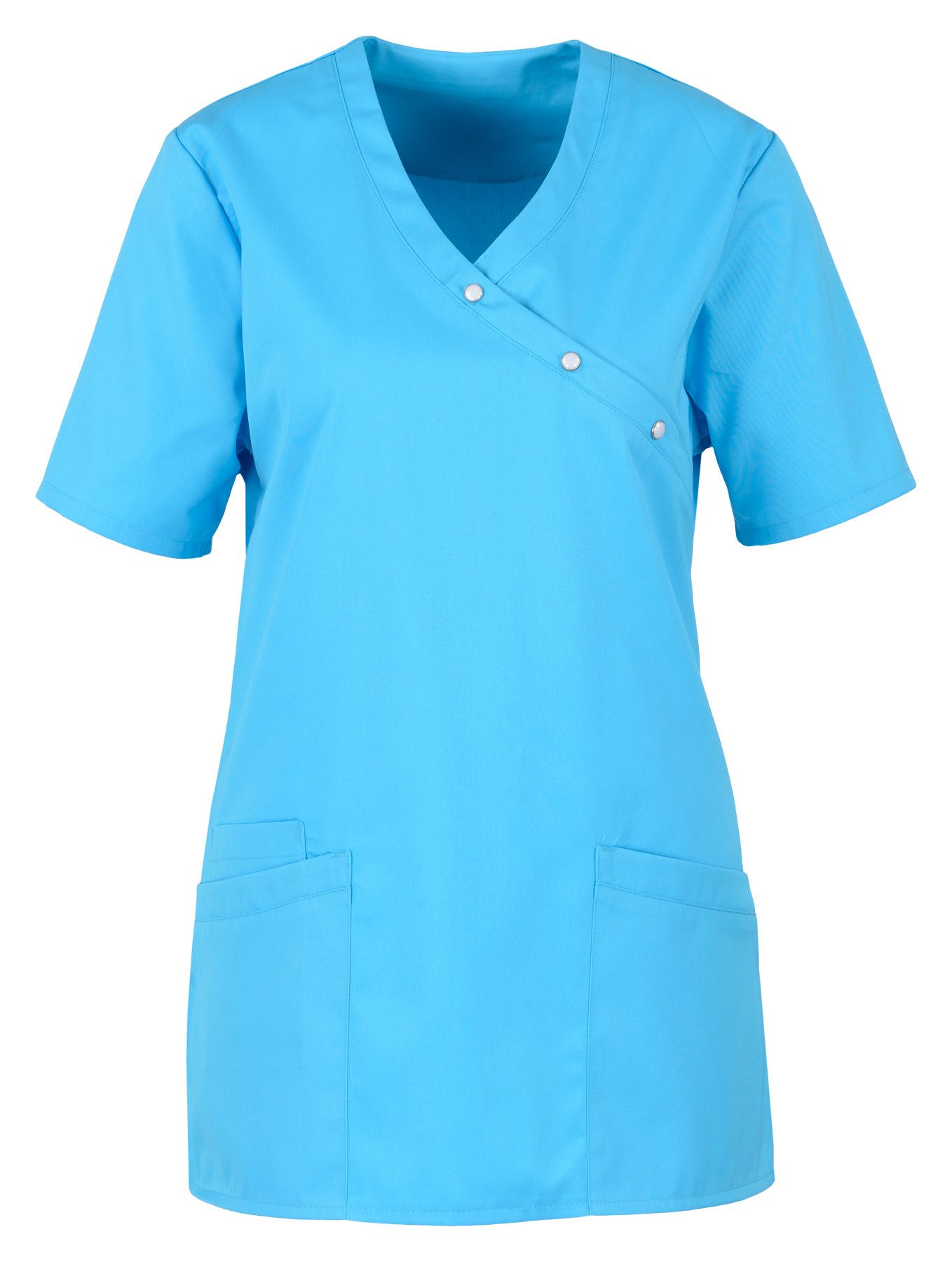 BEB Schlupfbluse beb MEDIZIN/PFLEGE Damen KASACK Kurzarm V-Neck Baumwollmix günstig online kaufen