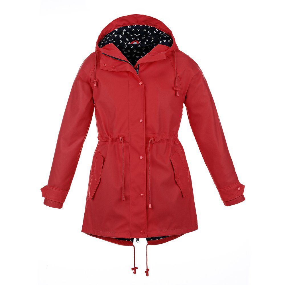 Regenjacke Friesennerz kirschrot. FRIESEN