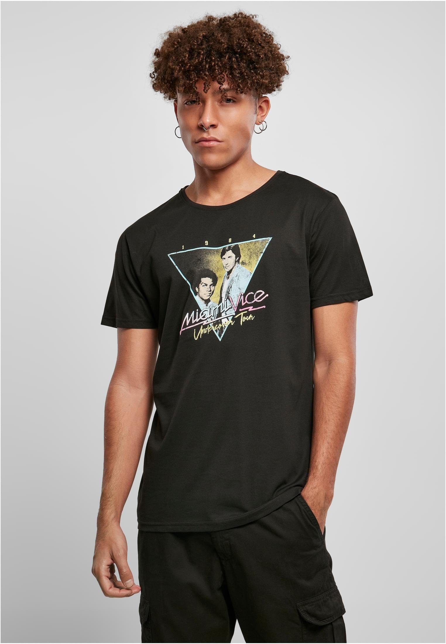 (1-tlg), Tee Vice Stylisches Herren T-Shirt Merchcode angenehmer Baumwollmischung Logo Kurzarmshirt aus Miami Retro