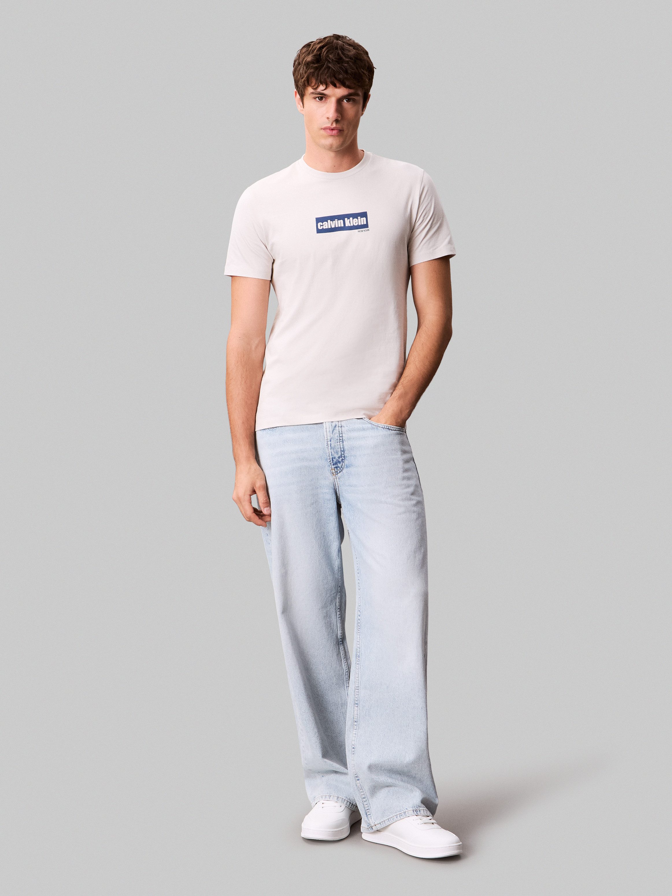 Calvin Klein Jeans T-Shirt SS 30s E CLVN LN BG mit Logo-Schriftzug