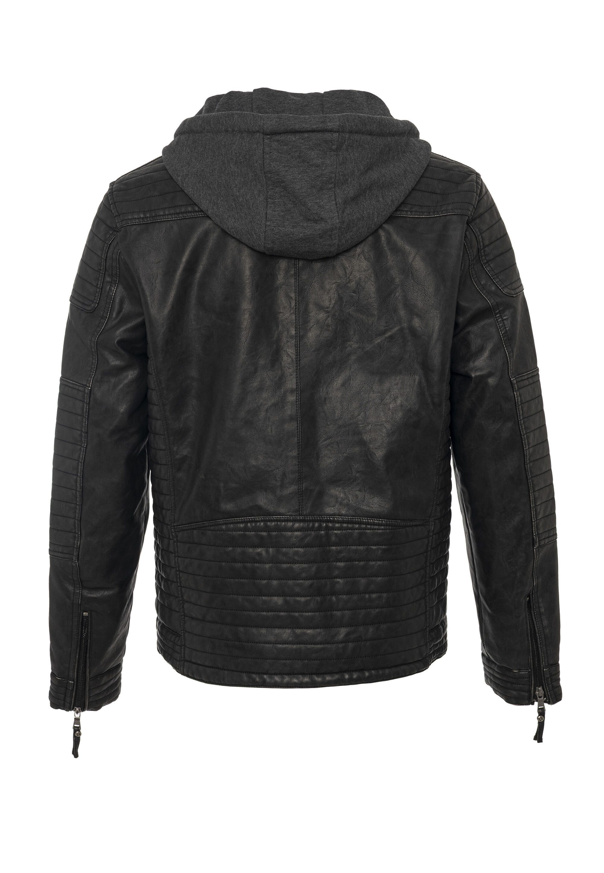 Cipo & Baxx Winterjacke CM231 mit abnehmbarer Kapuze