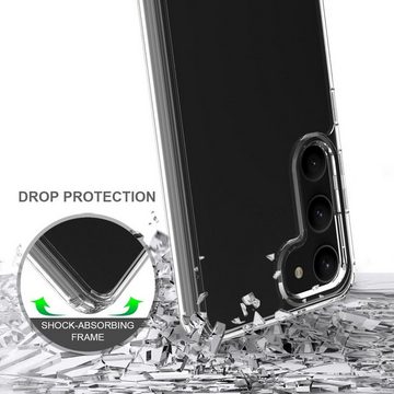 CoverKingz Handyhülle Hülle für Samsung Galaxy S23 Handyhülle Case Hybrid Silikon Bumper 15,2 cm (6 Zoll), Handy Schutzhülle Transparent Hybrid Silikonhülle Kratzfest Hardcase