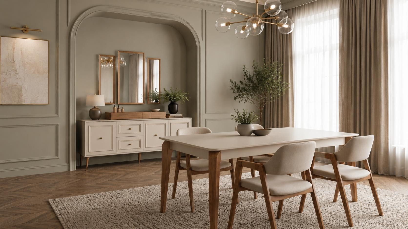 JVmoebel Stehtisch Ausziehbarer Esstisch modern beige elegant repräsentativ, Made in Europa