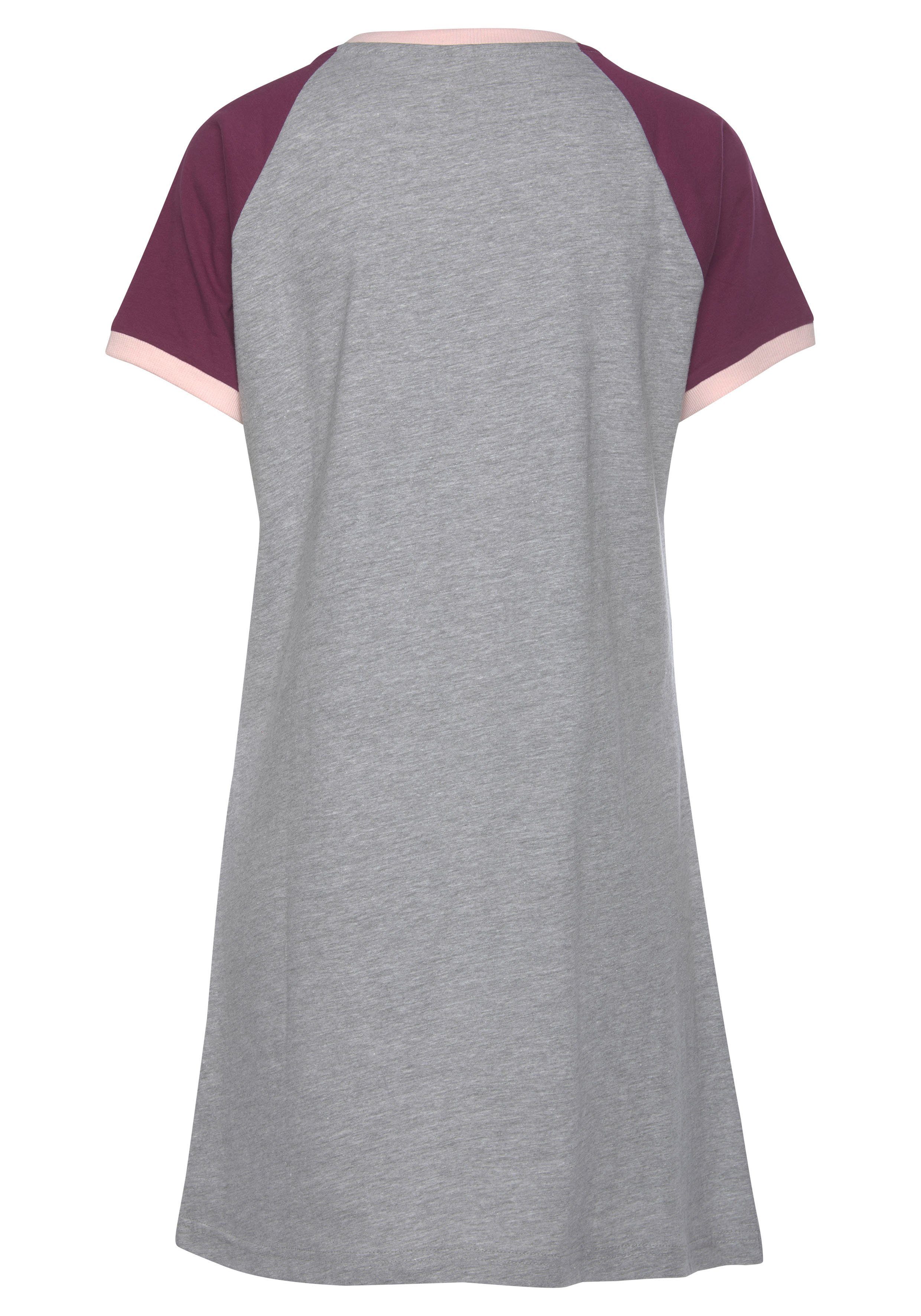 KangaROOS Bigshirt (1-teilig) mit kontrastfarbenen Raglanärmeln