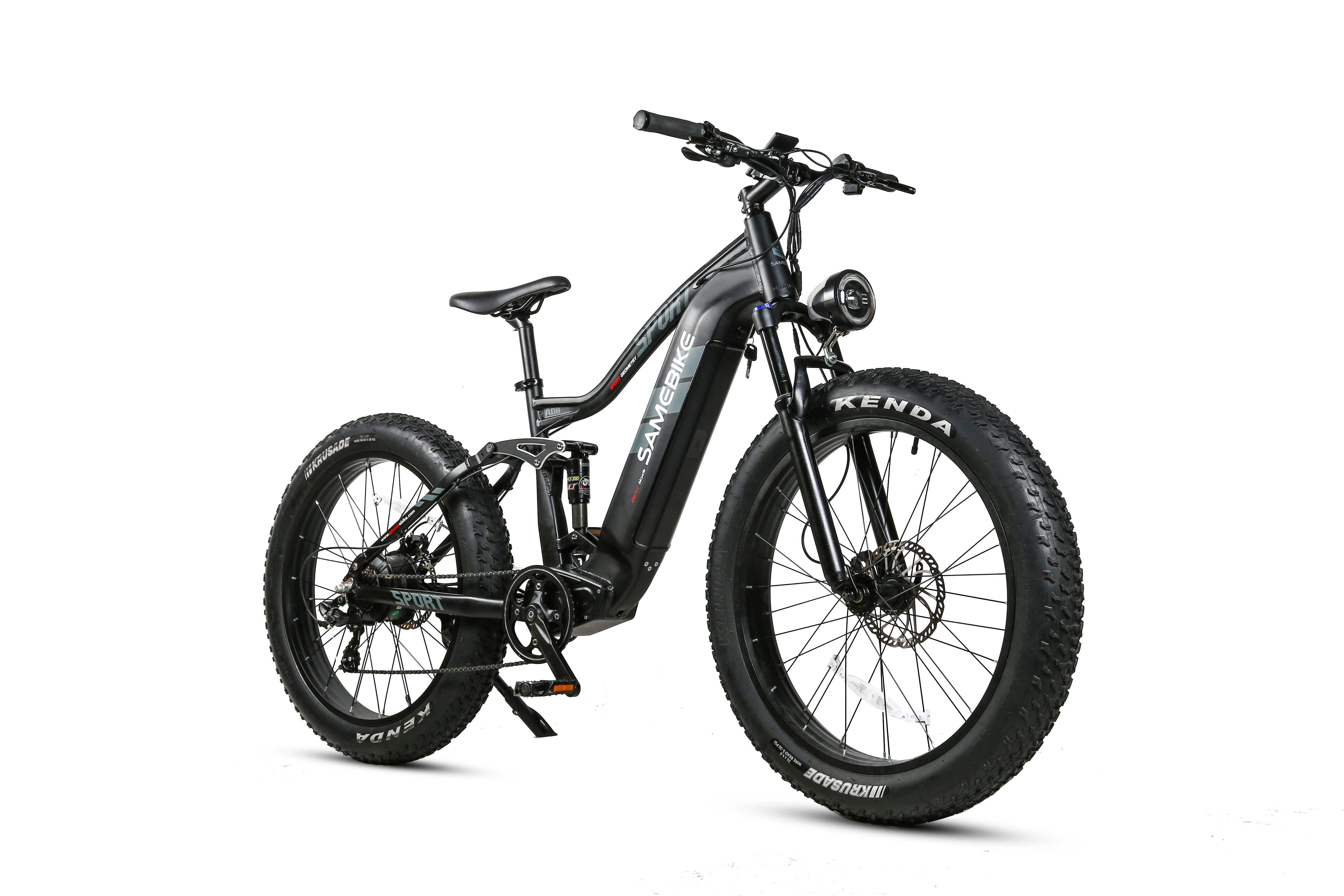 SAMEBIKE E-Bike RSA08 750W 26 Zoll Bafang Motor Fatbike E-Mountainbike 25km/h 17Ah Grau