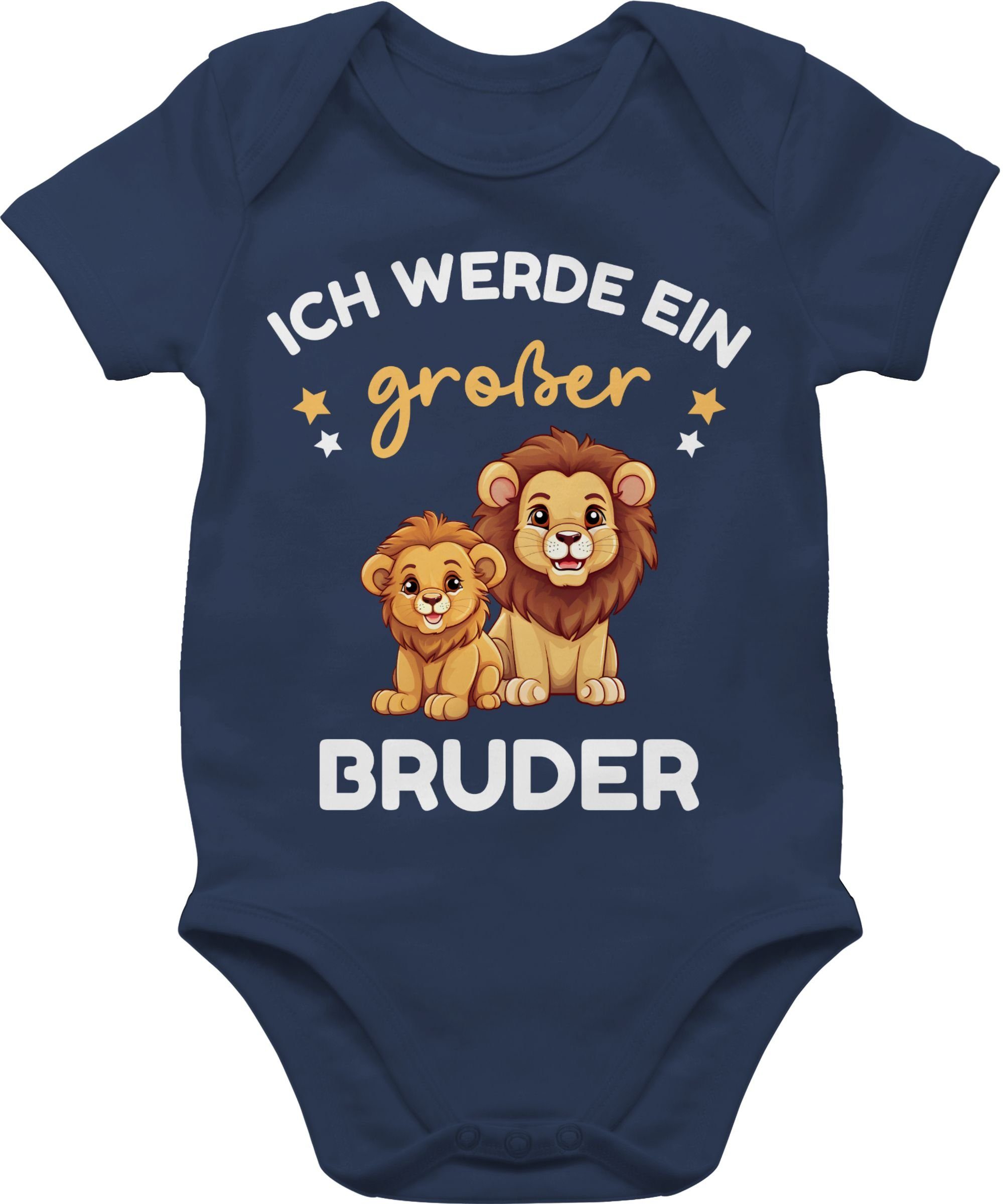 Shirtracer Shirtbody Ich werde großer Bruder Geschenk Löwen Großer Bruder 1 Navy Blau