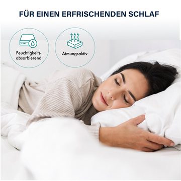 Komfortschaummatratze MILA - mit 7 Komfortzonen und antiallergenem Bezug im Härtegrad H3, Essence Sleep, 13 cm hoch, (Set, 1-tlg), atmungsaktiv & feuchtigkeitsabsorbierend, nach 48 h verwendbar