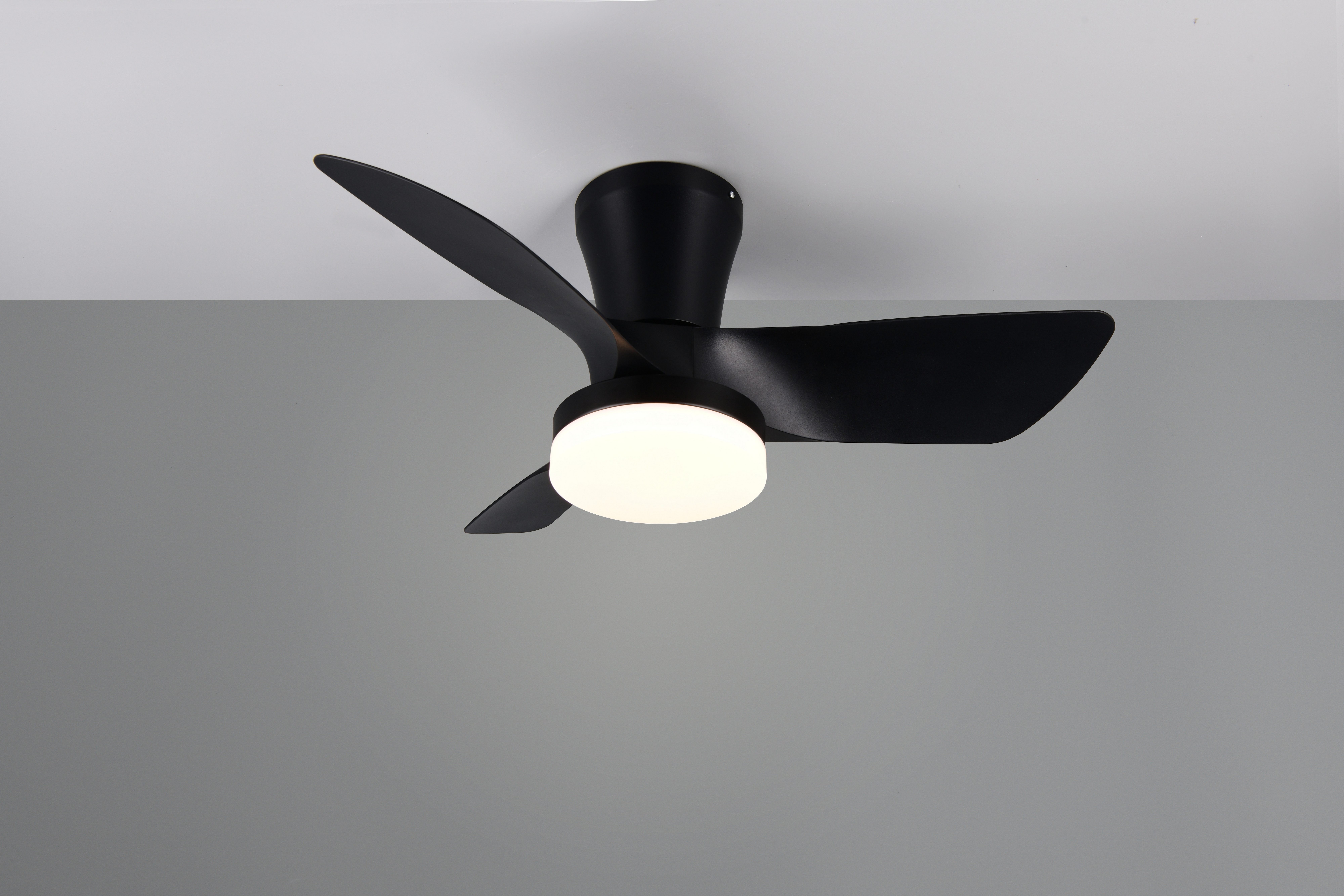 Reality Leuchten LED Deckenleuchte RANDERS mit Ventilator, Deckenventilator mit Licht inkl Fernbedienung, Ventilatorfunktion, LED fest integriert, warmweiß - kaltweiß, 6 Geschwindigkeiten Timer Vor- & Rücklauf LED dimmbar CCT Nachtlicht
