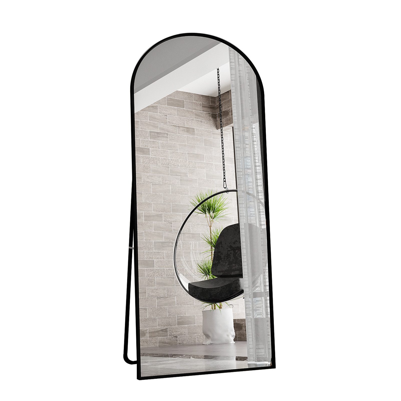 Gdood Spiegel Groß Rahmen Rundbogen Ganzkörperspiegel Dekospiegel Garderobe günstig online kaufen