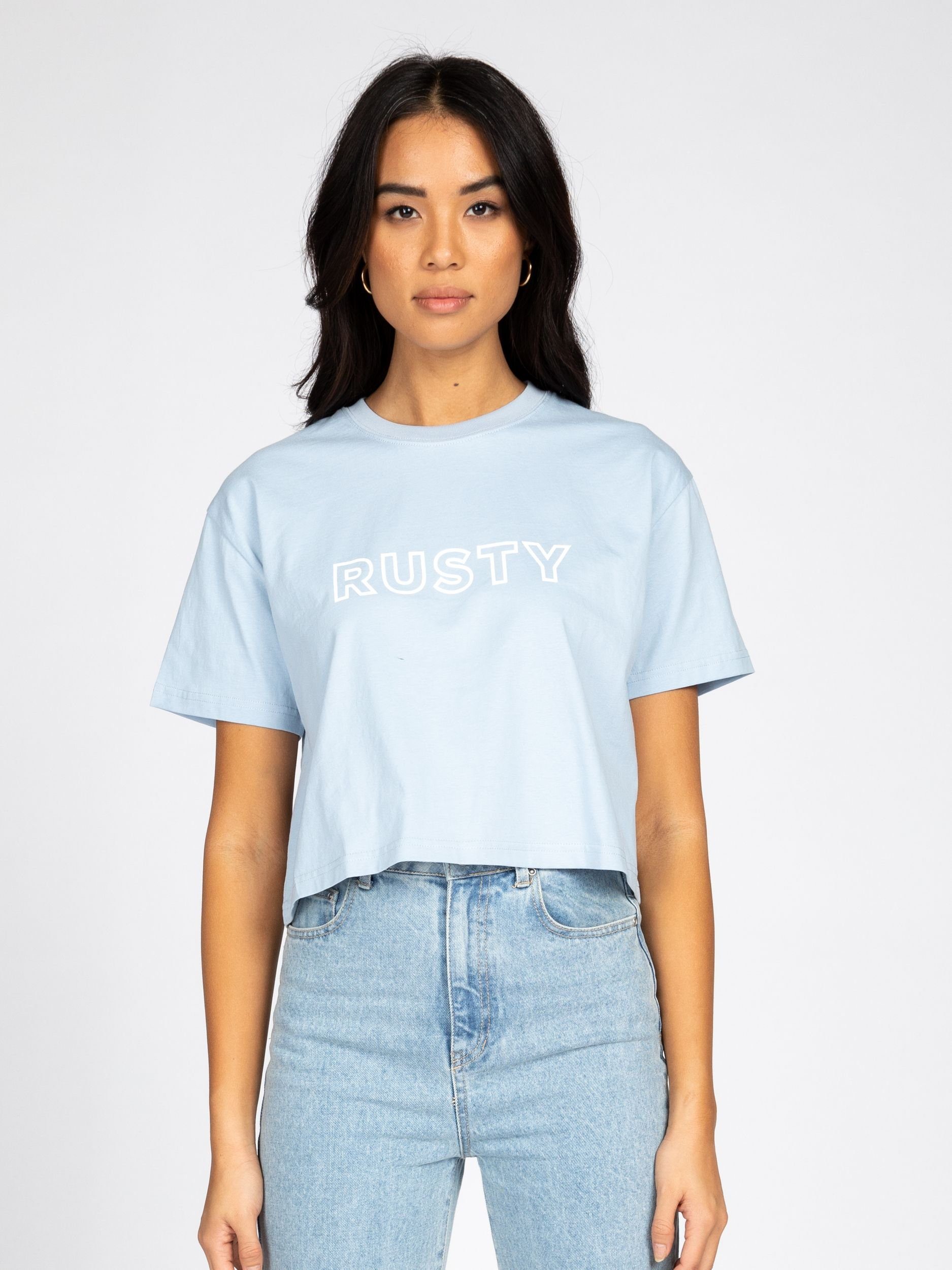 Rusty T-Shirt RUSTY KEY LINE EASY FIT CROP TEE