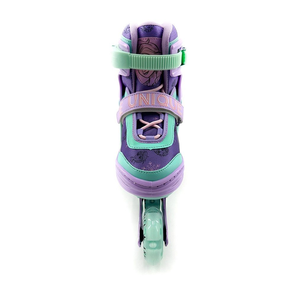 Seven Polska Inlineskates Kinder Inliner Frozen 3in1 Softboots Gr. 34-37 lila mint mit LED