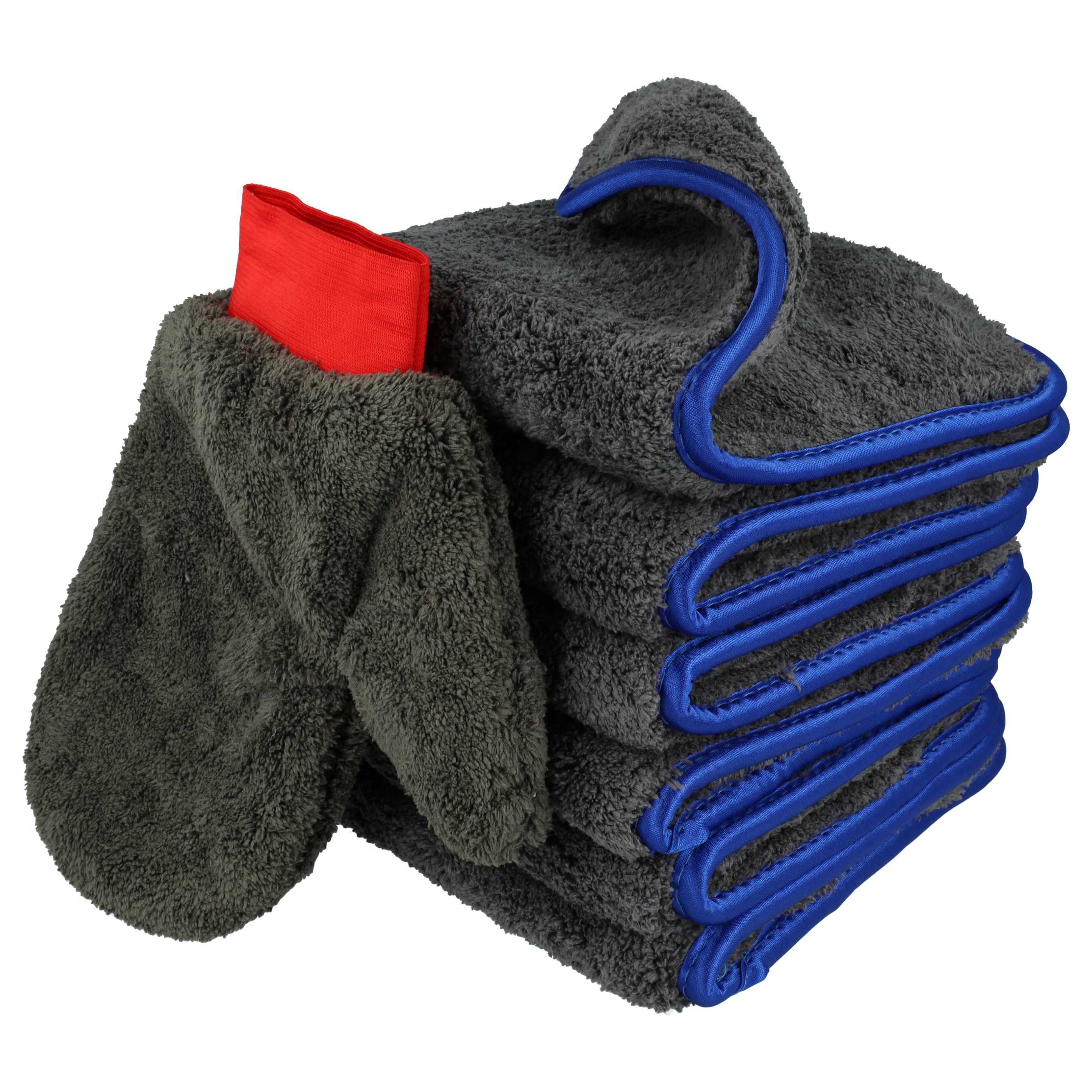 vhbw für Fahrrad / Motorrad / Auto / KFZ Pflegetuch (Mikrofaser / 80 % Polyester, 20 % Polyamid, Praktisches Pflege-Set für die schonende, effektive Reinigung Ihres)