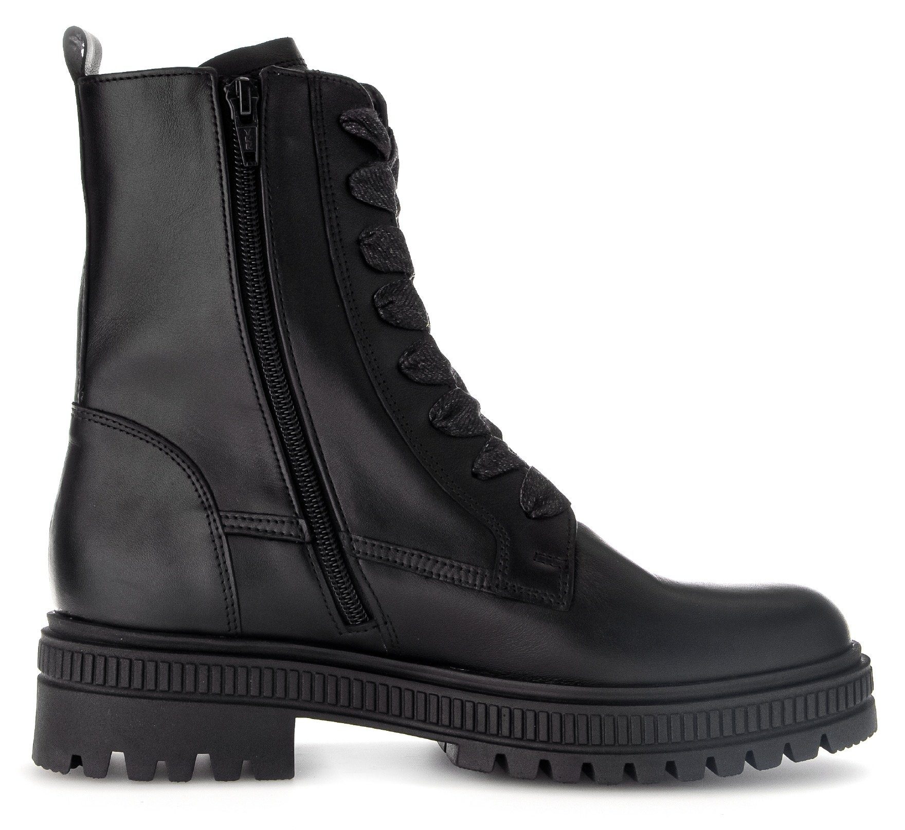 Korfu Gabor weit) schwarz (sehr H Komfort-Schuhweite in Schnürstiefelette