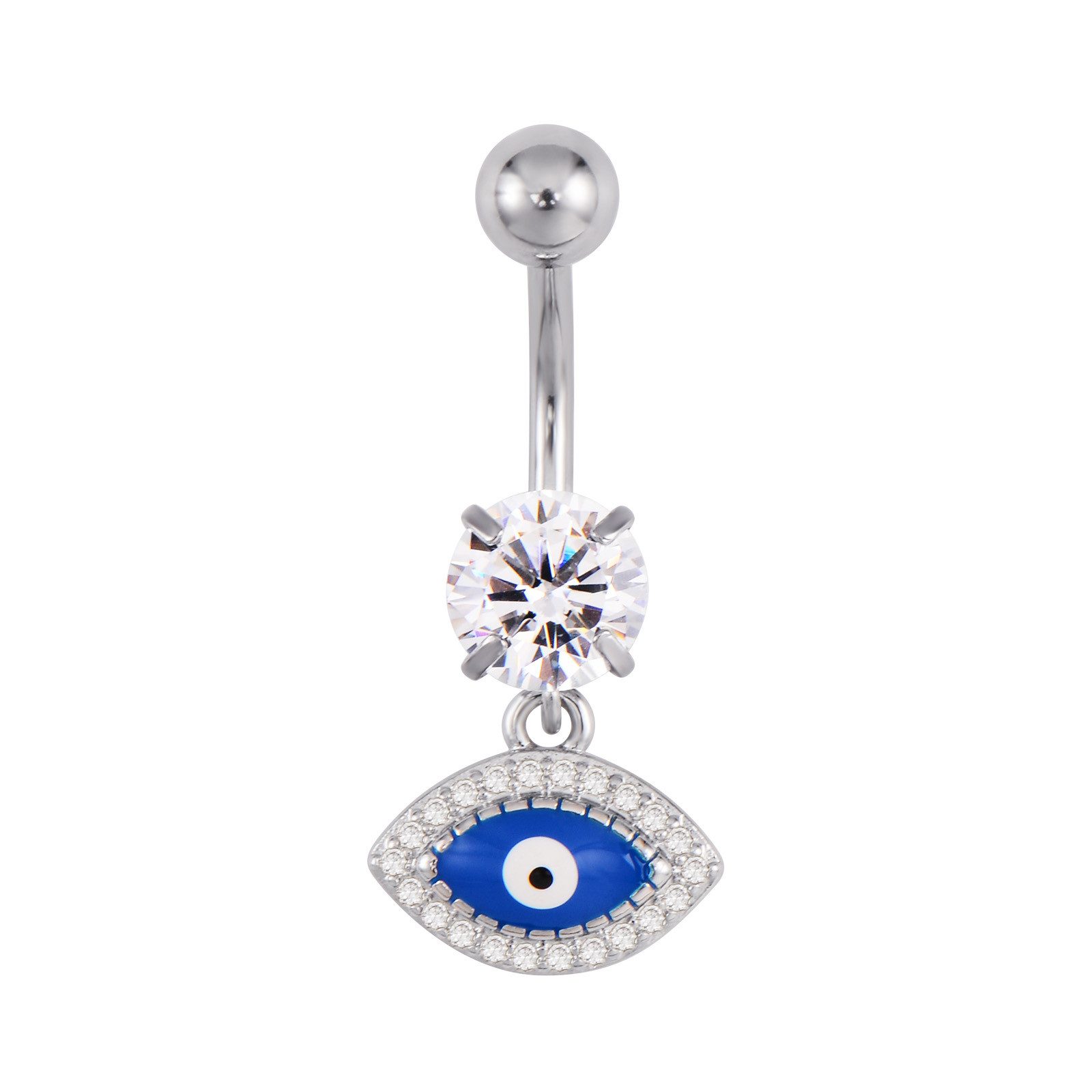 Karisma Schmuck Bauchnabelpiercing Edelstahl Bauchnabelpiercing Anhänger Böses Auge Hamsa HB570