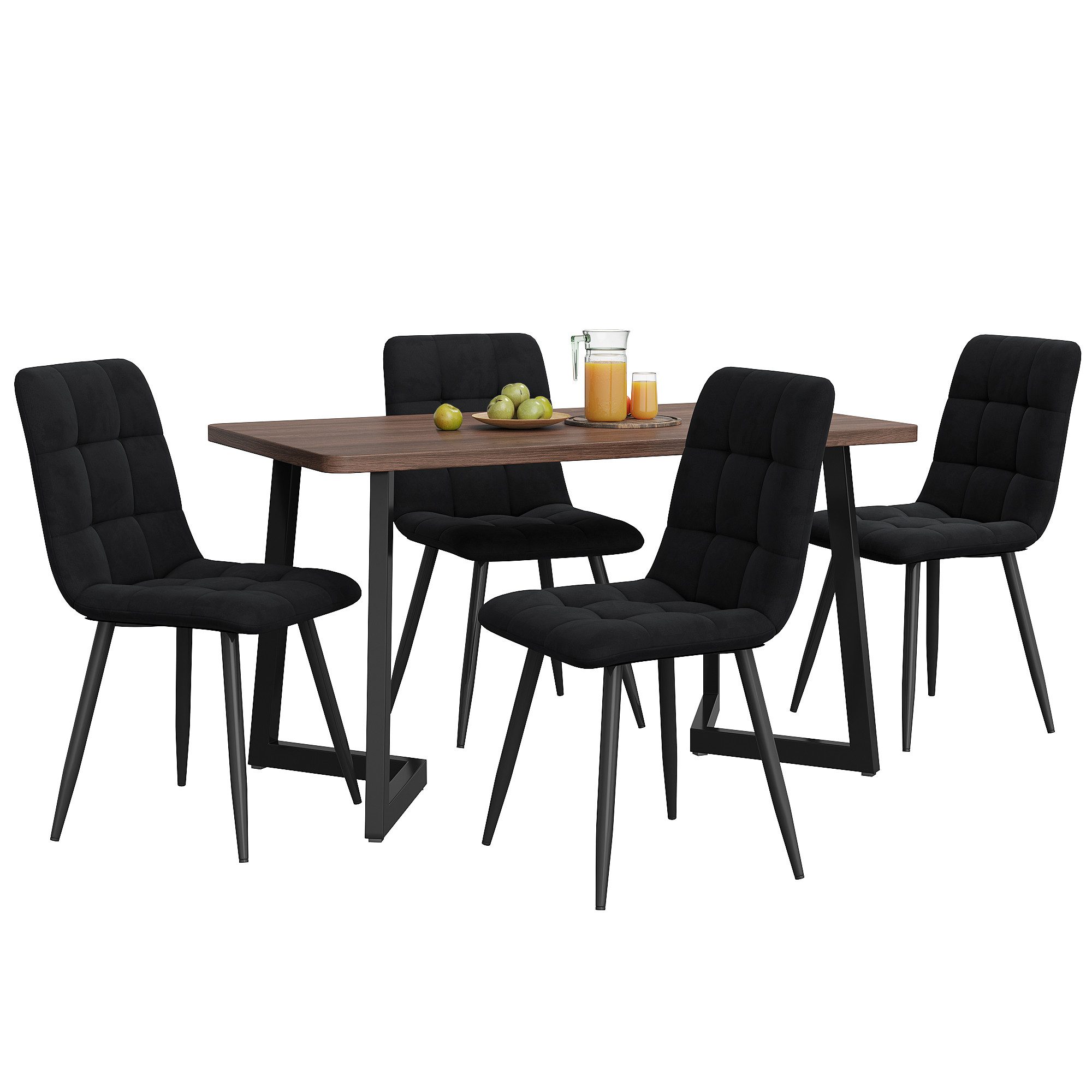 OKWISH Esstisch Essgruppe,Esstisch mit Stühlen Set, günstig online kaufen