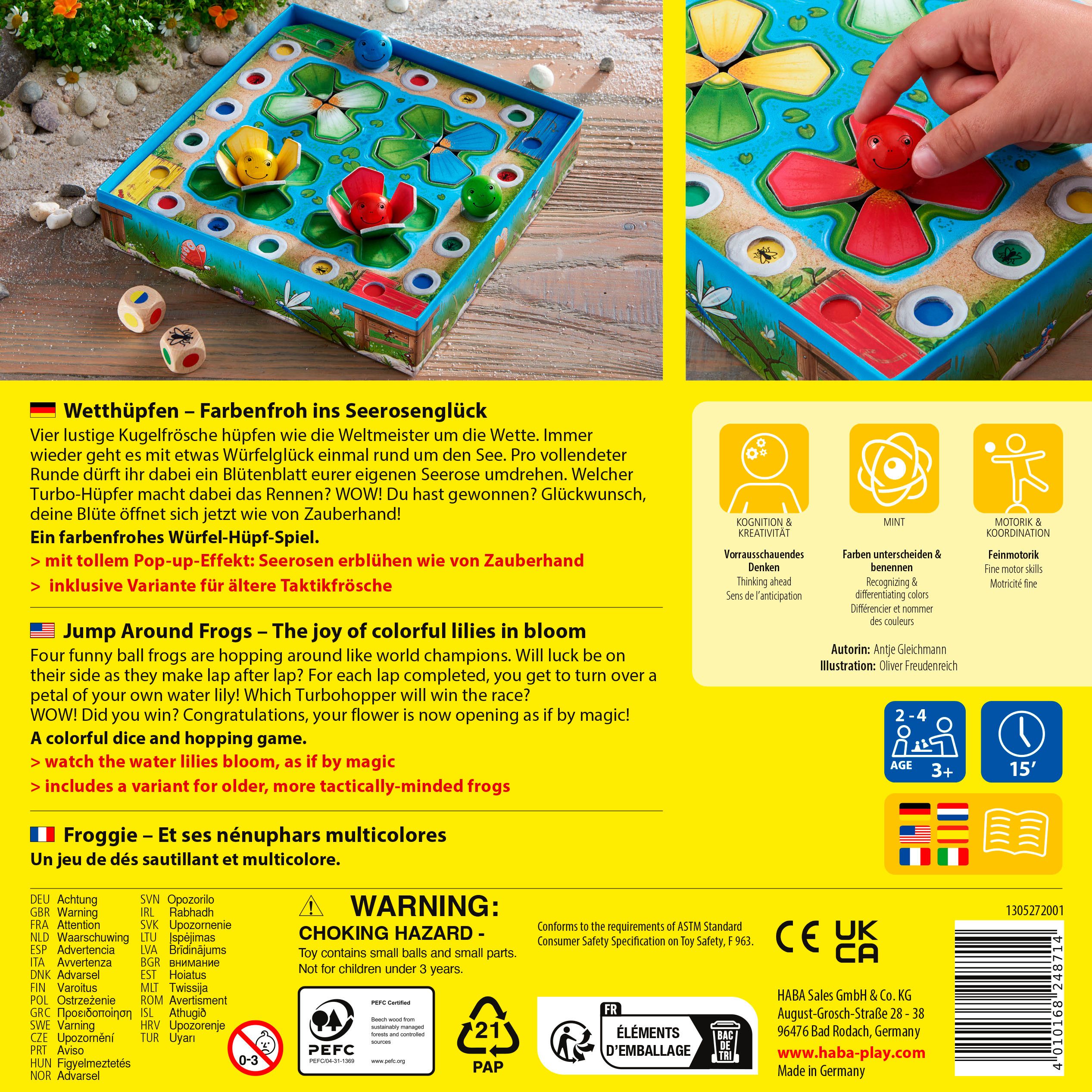 Haba Spiel Wetthüpfen, Kinderspiel, Made in Germany