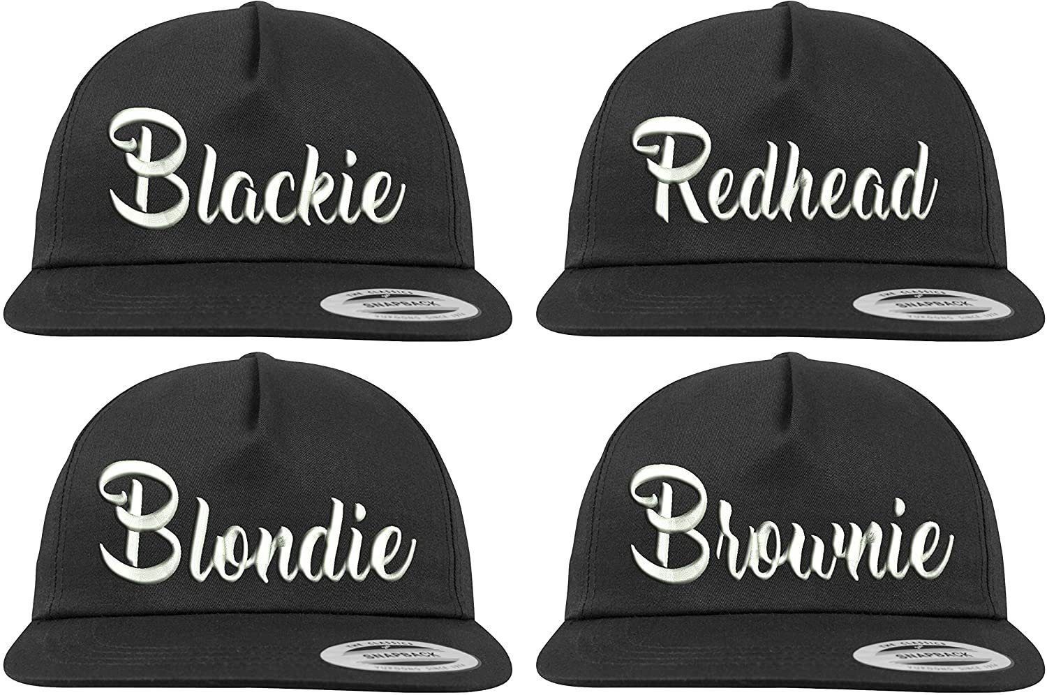 Couples Shop Baseball Cap Blondie Brownie 3D-Stickerei mit und Damen Spruch Kappe lustigem & Redhead Blackie Unixex Cap cooler für Herren